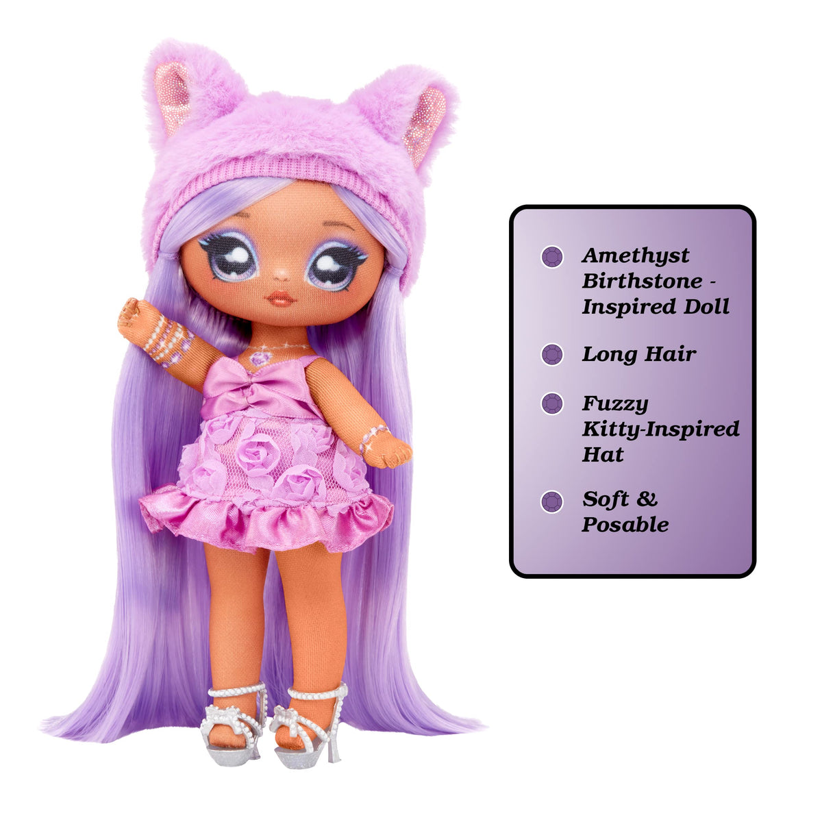 Na Na Na Surprise Sweetest Gems Valentina Lovely 7.5-Inch Amethyst Fashion Doll