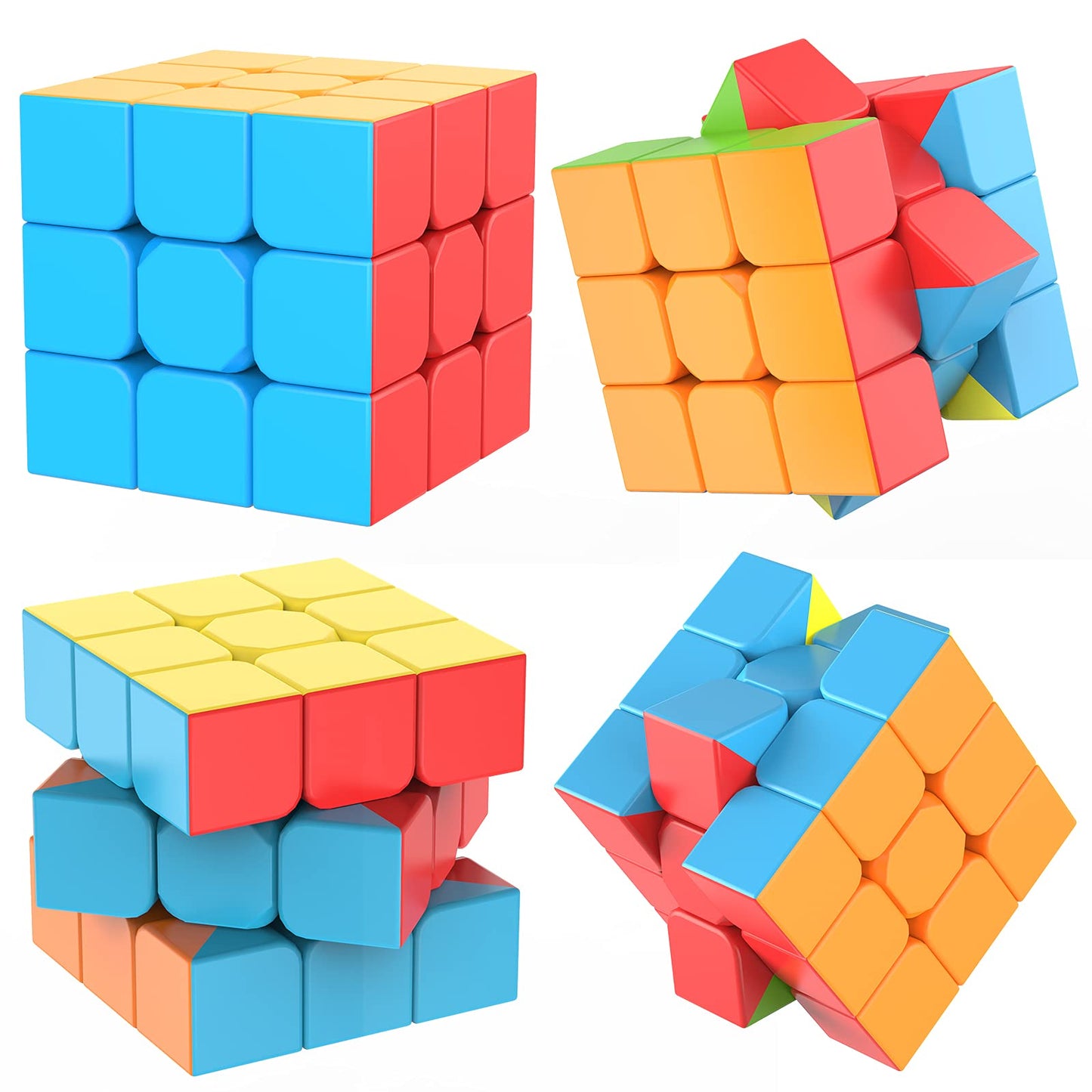 Nabreeli 3x3 Speed Cube Stickerless with Stand & Tutorial – STEM Puzzle for Ages 6+