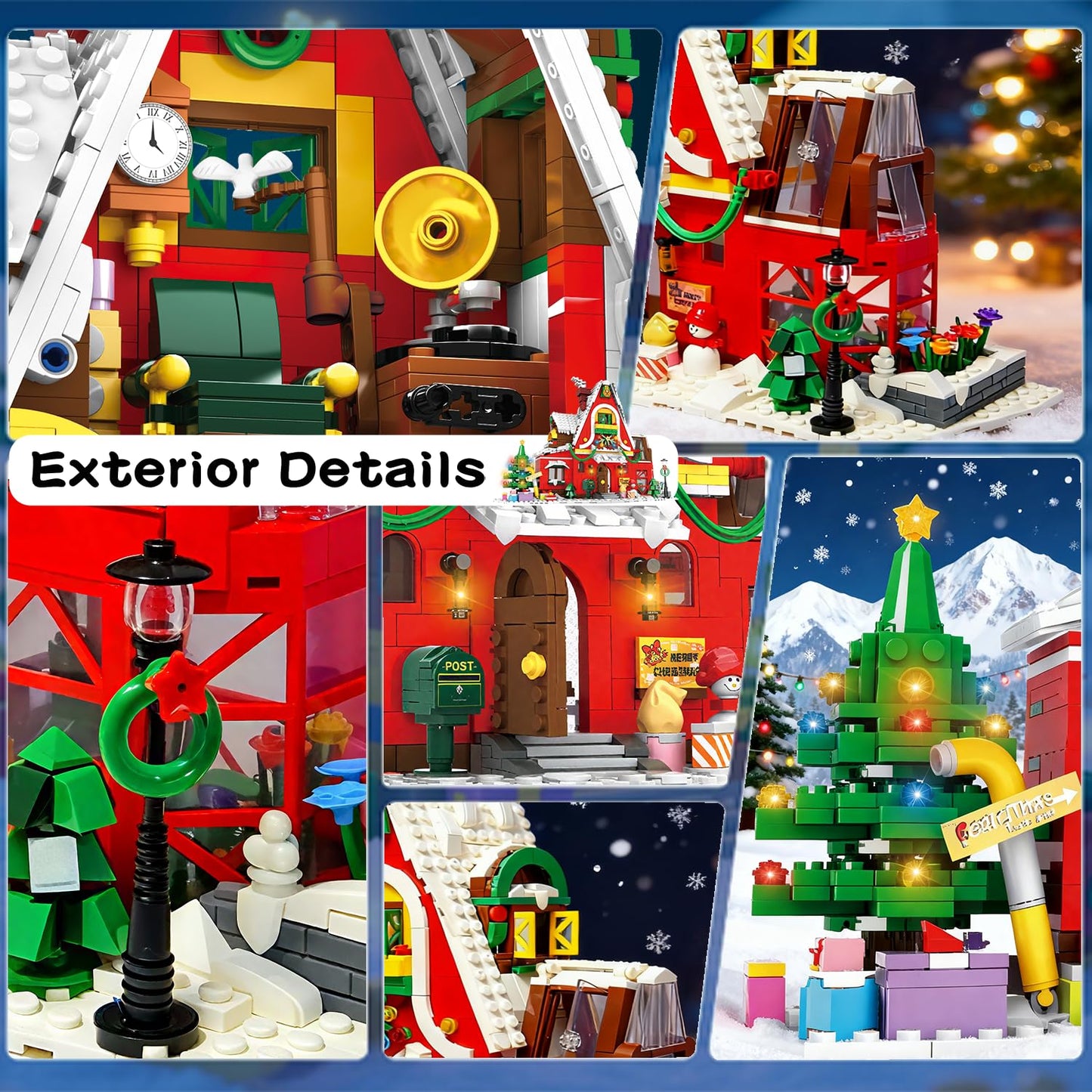NAFONRU Christmas Family House Building Set – Lego-Compatible Holiday Village