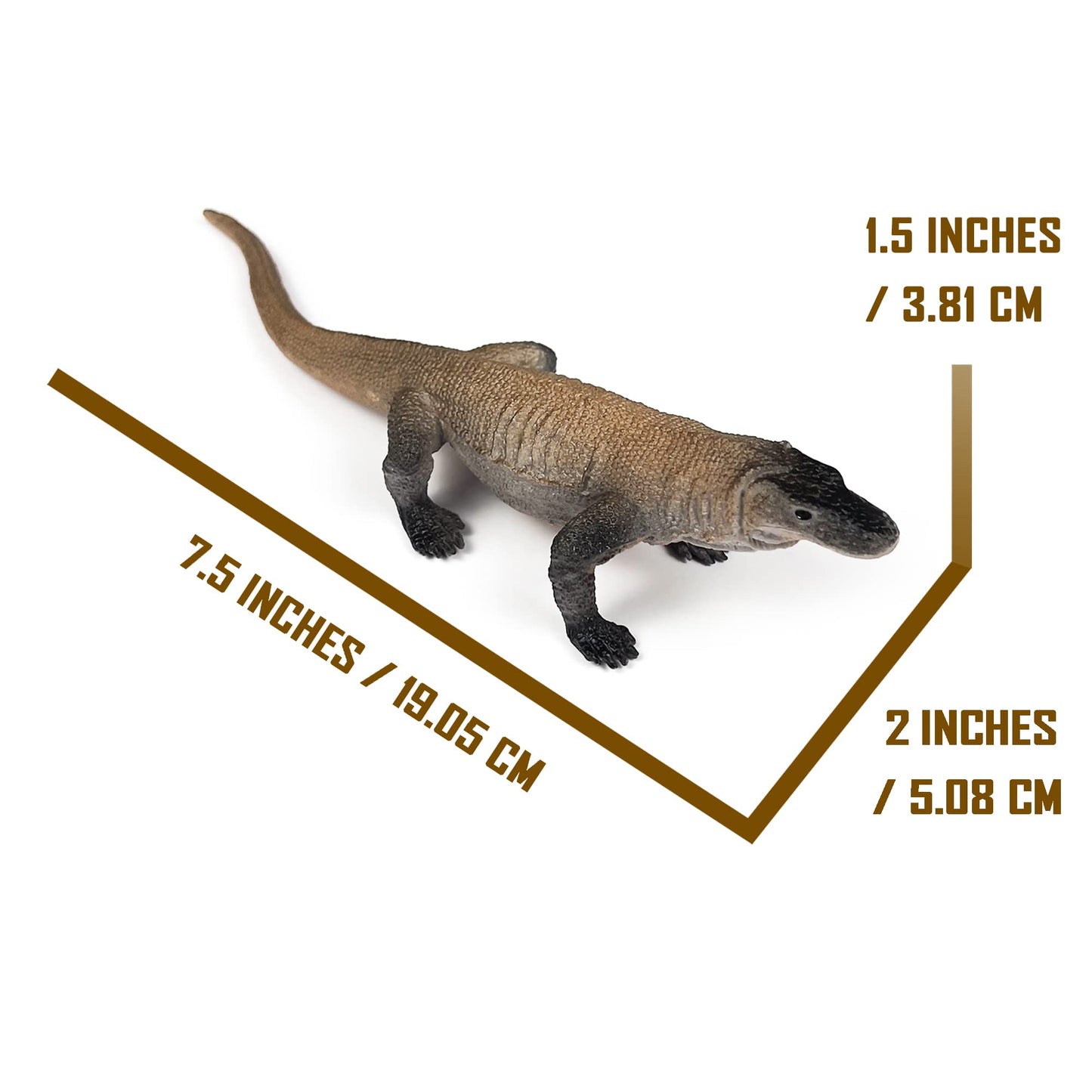 NAKIMO Komodo Dragon Figurine – Realistic Lizard Toy for Decor & Education