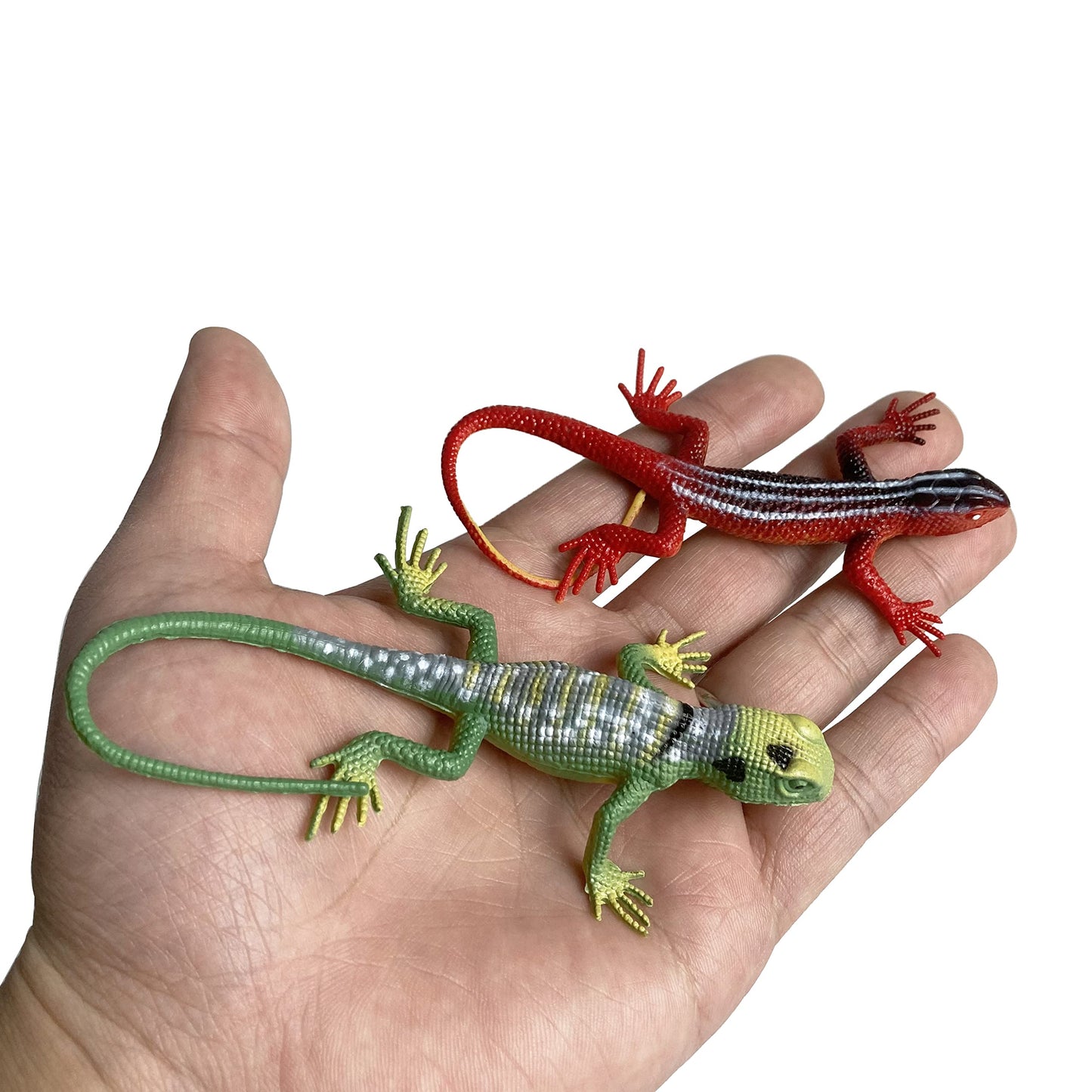 NAKIMO 12Pcs Plastic Lizard Toys – Realistic Reptile Figures for Halloween, Pranks & Learning