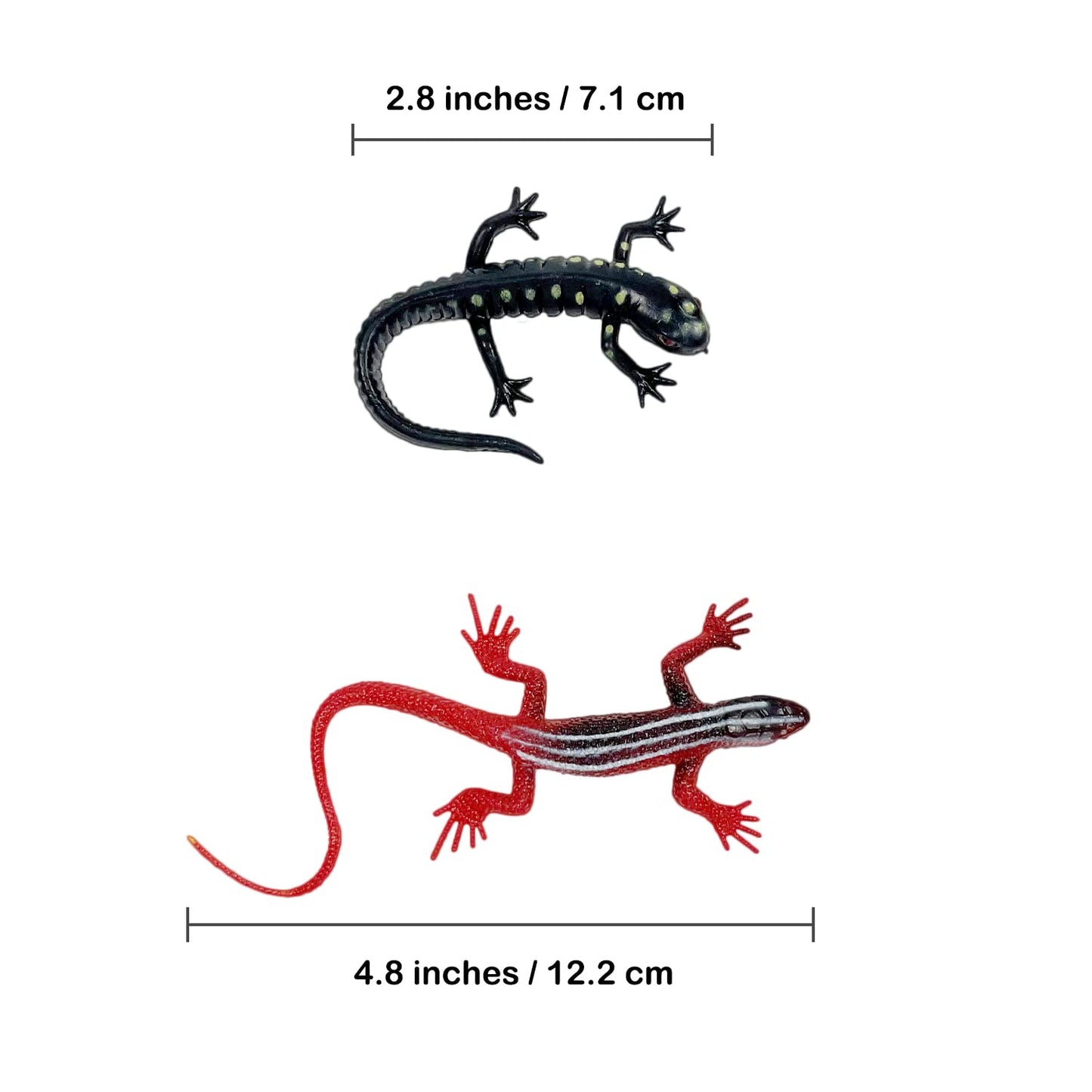 NAKIMO 12Pcs Plastic Lizard Toys – Realistic Reptile Figures for Halloween, Pranks & Learning