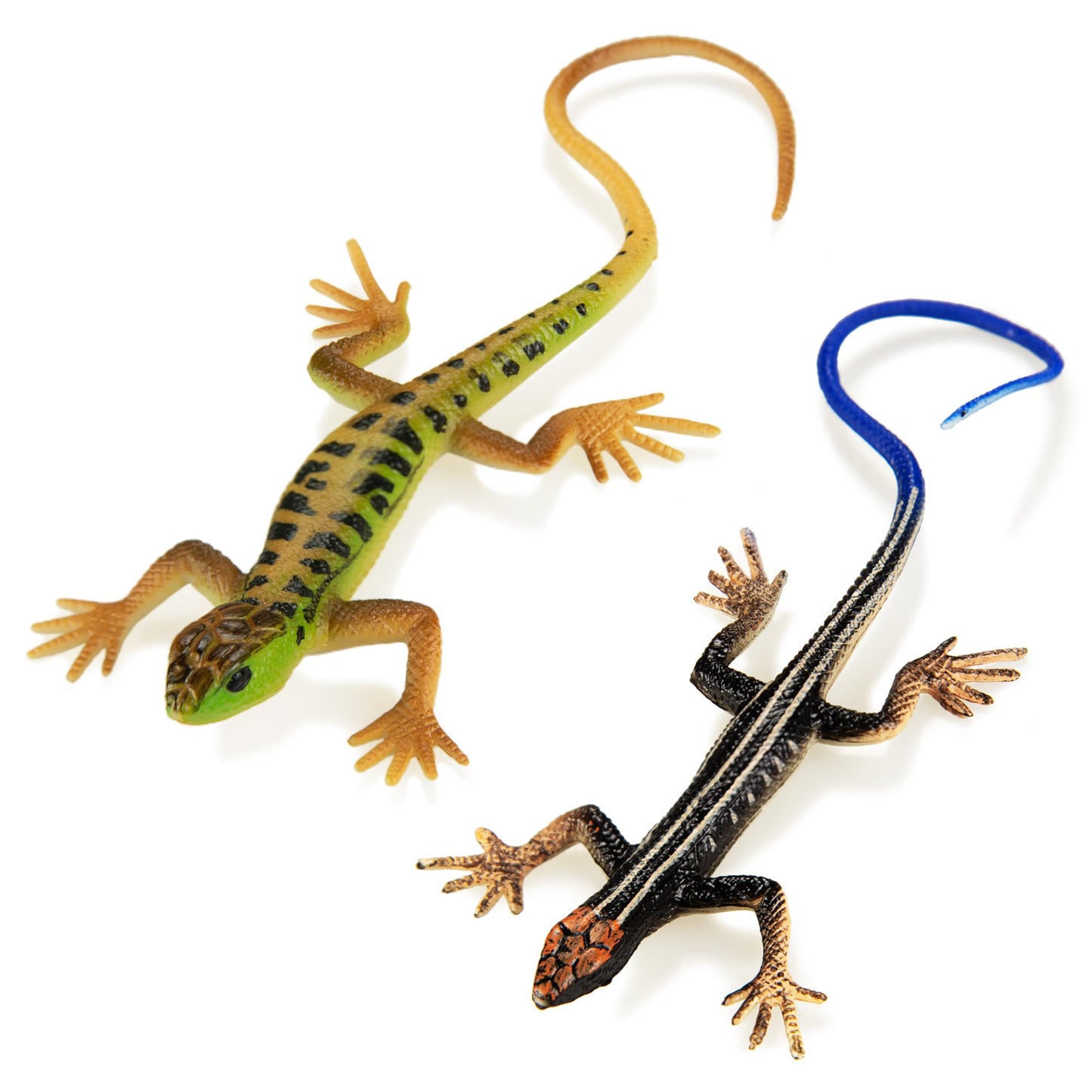 NAKIMO Plastic Lizard Toys – Realistic Lizard Figurine for Cake Decoration, Pranks & Education | Set A