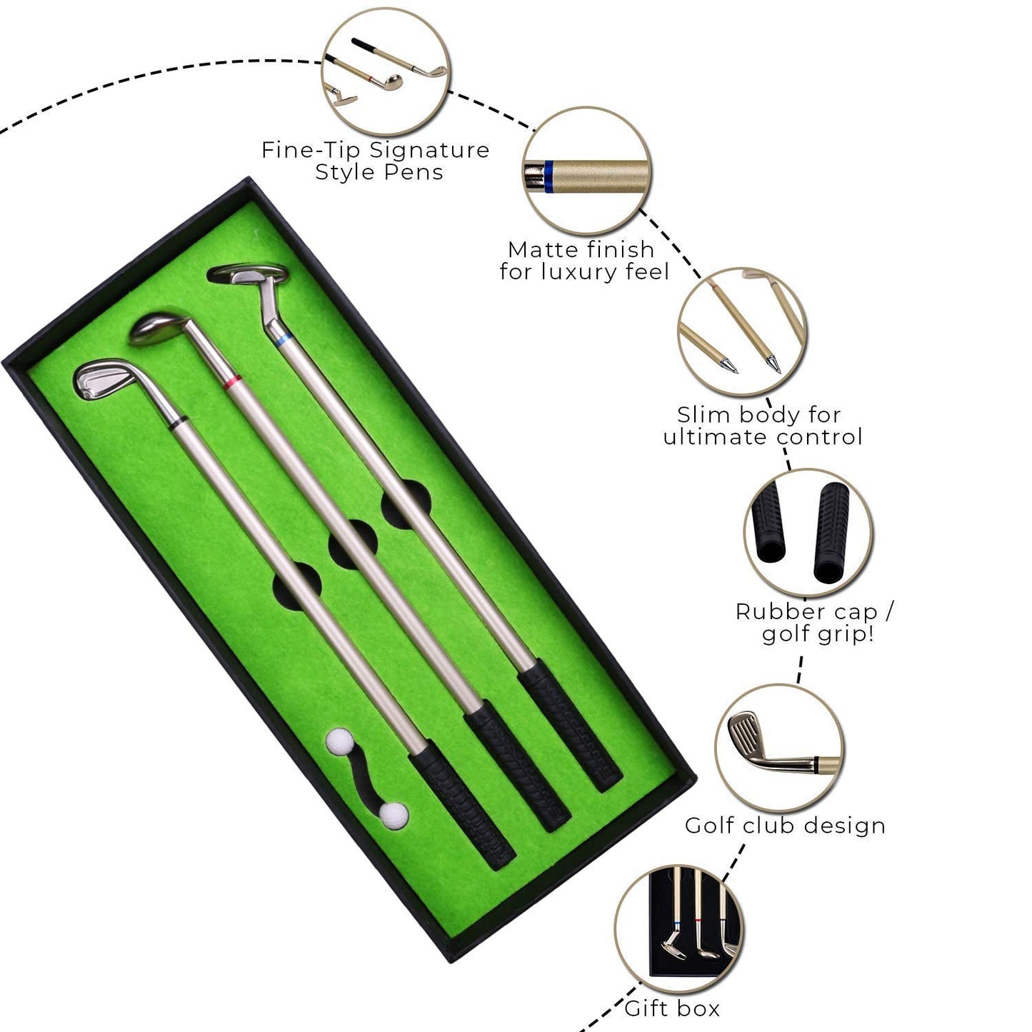 NALAKUVARA Golf Pen Desktop Games – Funny Desk Gift for Golfers, Coworkers & Boss | Stocking Stuffers