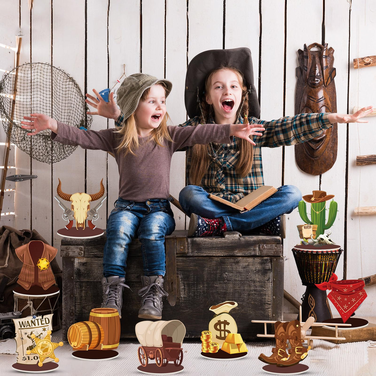 Namalu 18-Piece Western Cowboy Table Centerpieces for Parties & Events