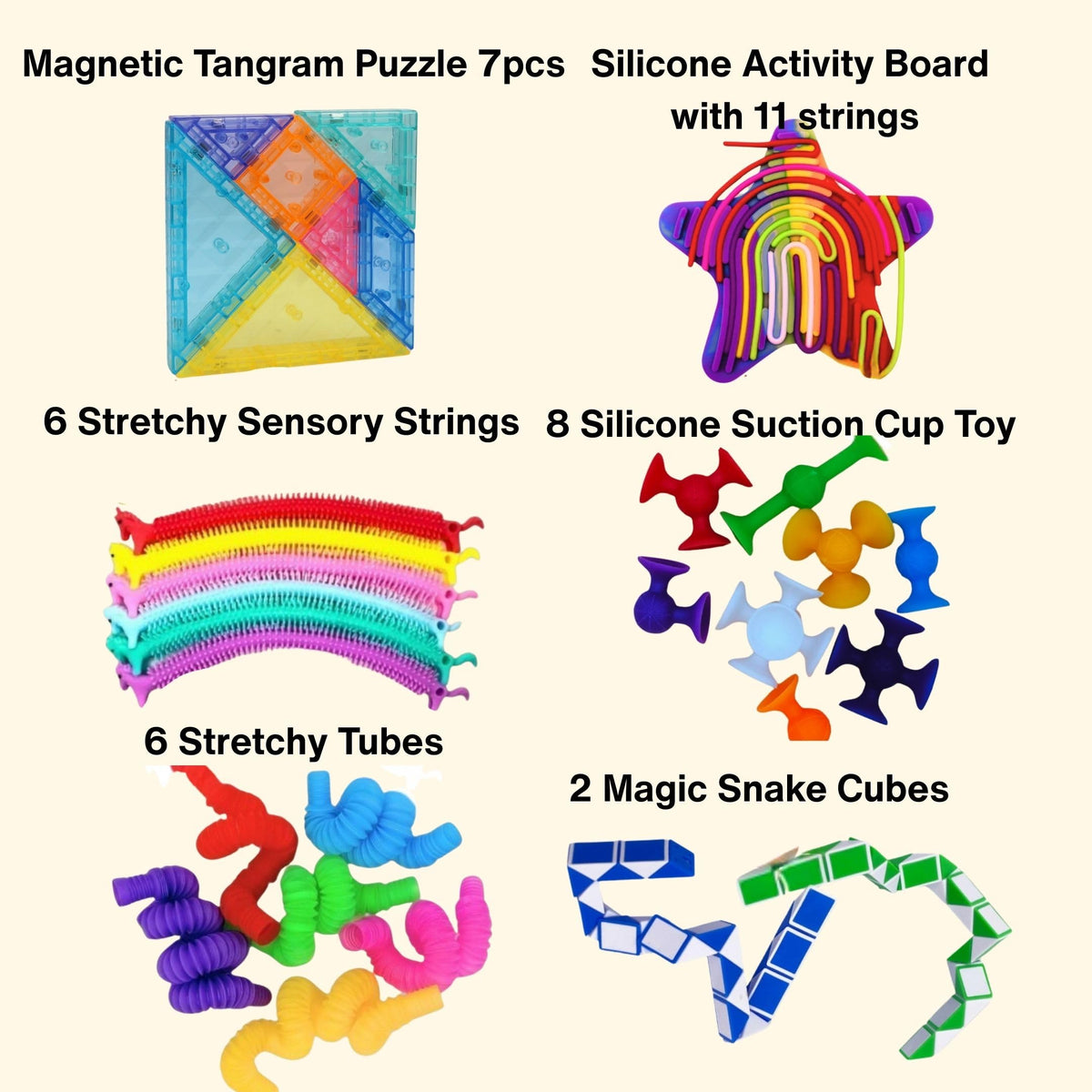 NAMUWASAE Travel Fidget Toy Set – 31-Piece Sensory Kit with Blue Carry Bag