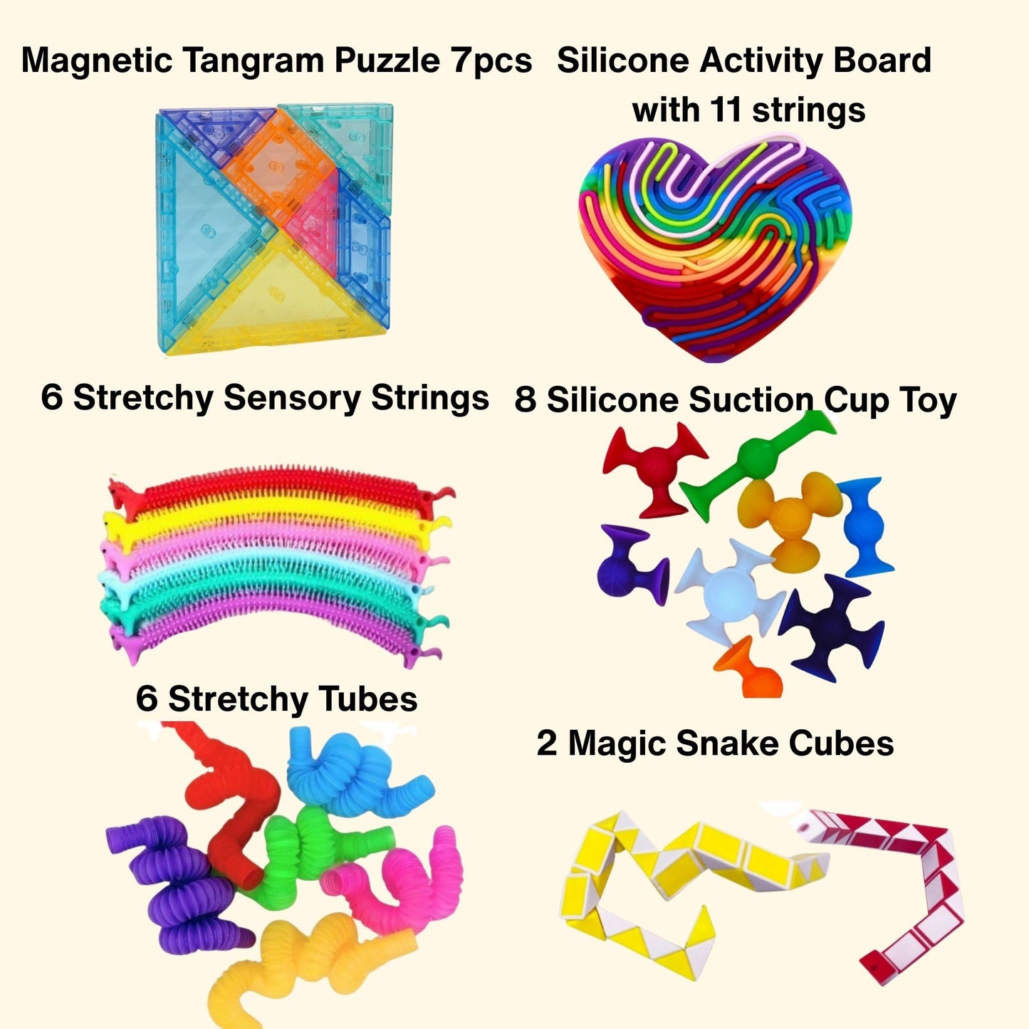 NAMUWASAE Travel Fidget Toy Set – 31-Piece Sensory Kit with Pink Carry Bag
