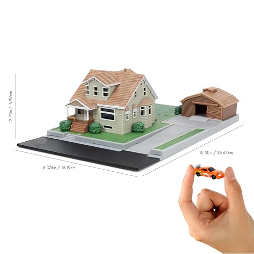 Nano Scene Jada Fast and Furious Diorama: Dom Torettos Charger and Brian Supra with 1:65 Die-Cast Cars