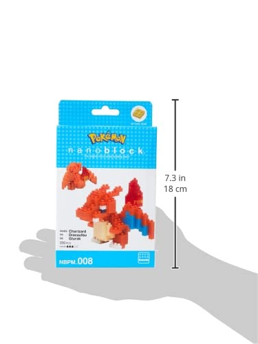 Nanoblock Charizard Building Kit - 200 Pieces - 2.2-Inch Figure - Beginner Level