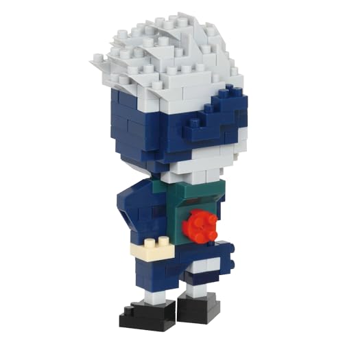 Nanoblock Naruto Kakashi Hatake Figure – Character Collection, 180 Pieces, 2.95 Inches Tall