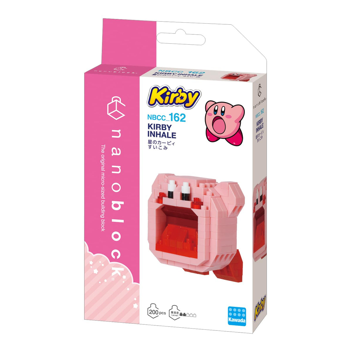 Nanoblock Kirby Inhaling Kirby | Character Collection Building Kit (200 Pieces)