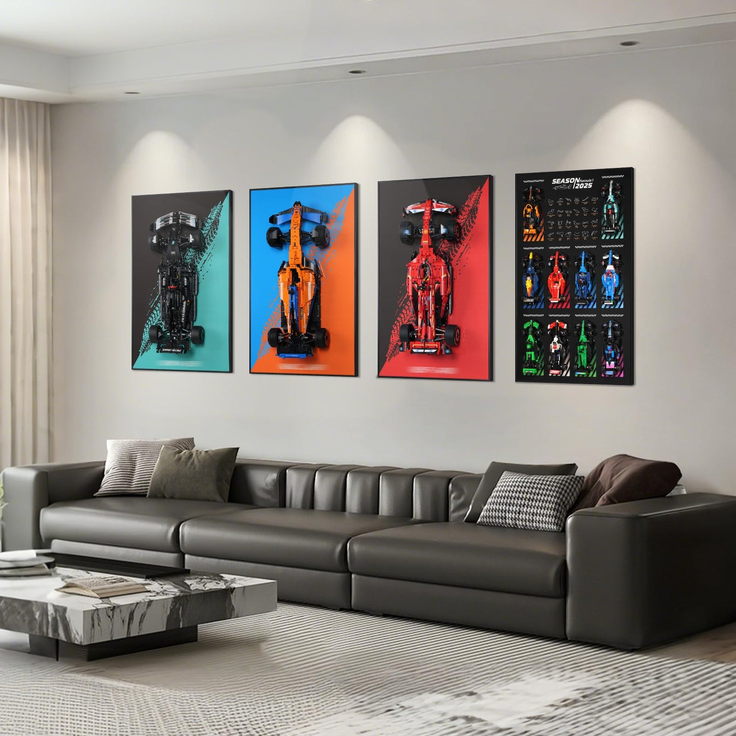 NAOCARD Display Wallboard for Lego Speed Champions – Ultimate F1 Collector's Pack Wall Mount