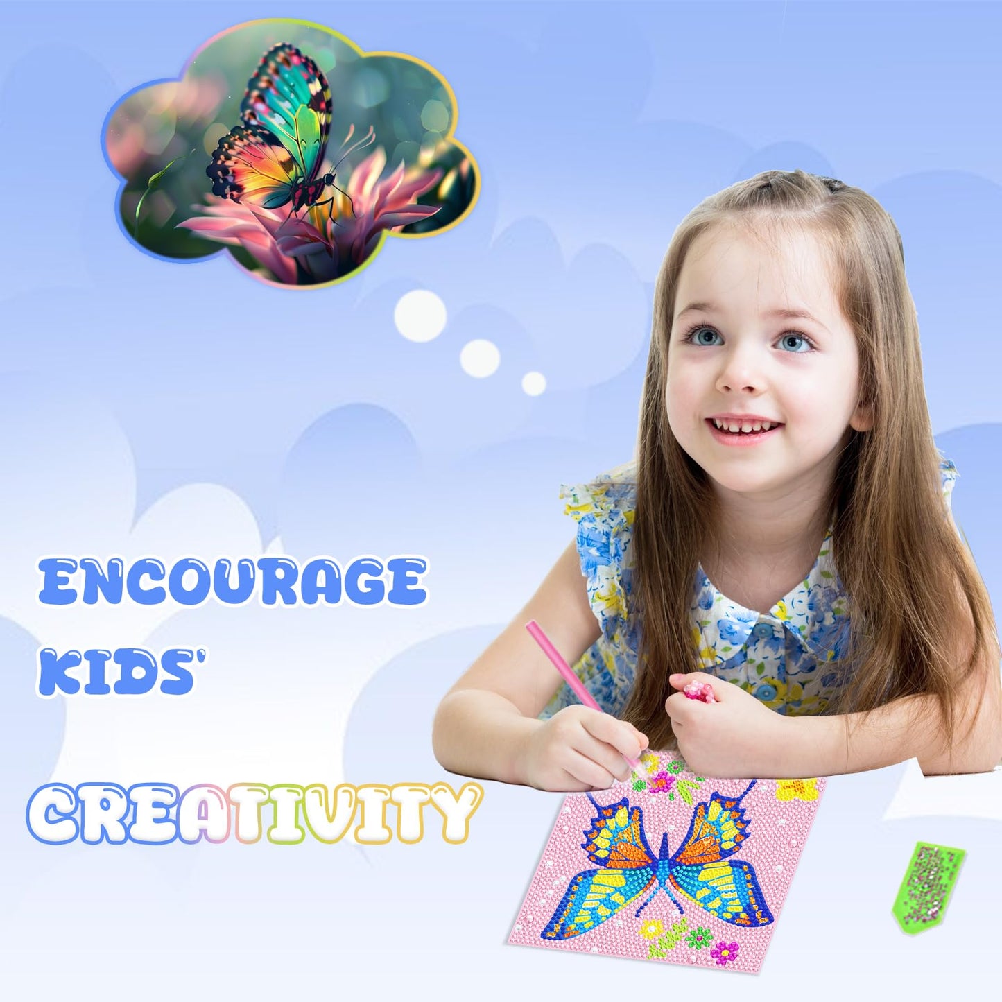 Nardoll Diamond Art Kits with Frame for Kids | Glitter Diamond Painting for Girls 8-12 | Home Decor & Gifts