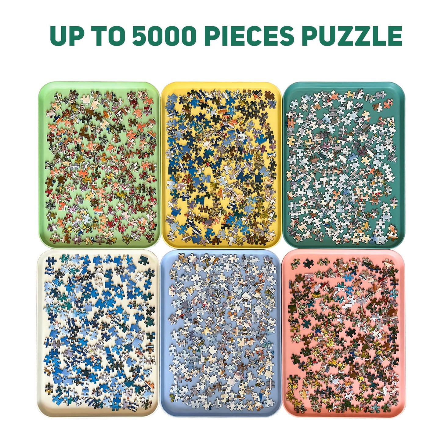Nariolar 16.9 x 12 Extra-Large Puzzle Sorting Trays – Stackable 6-Pack for 2000/3000/5000 Piece Puzzles