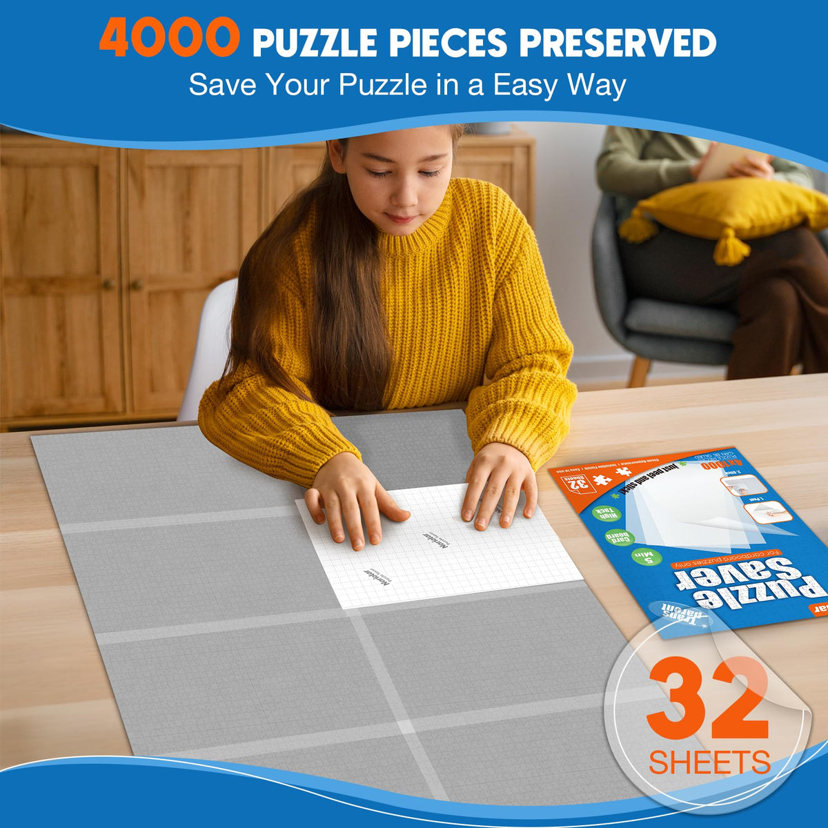 Nariolar Ultra-Adhesion Transparent Puzzle Glue Sheets – 32 Saver Sheets