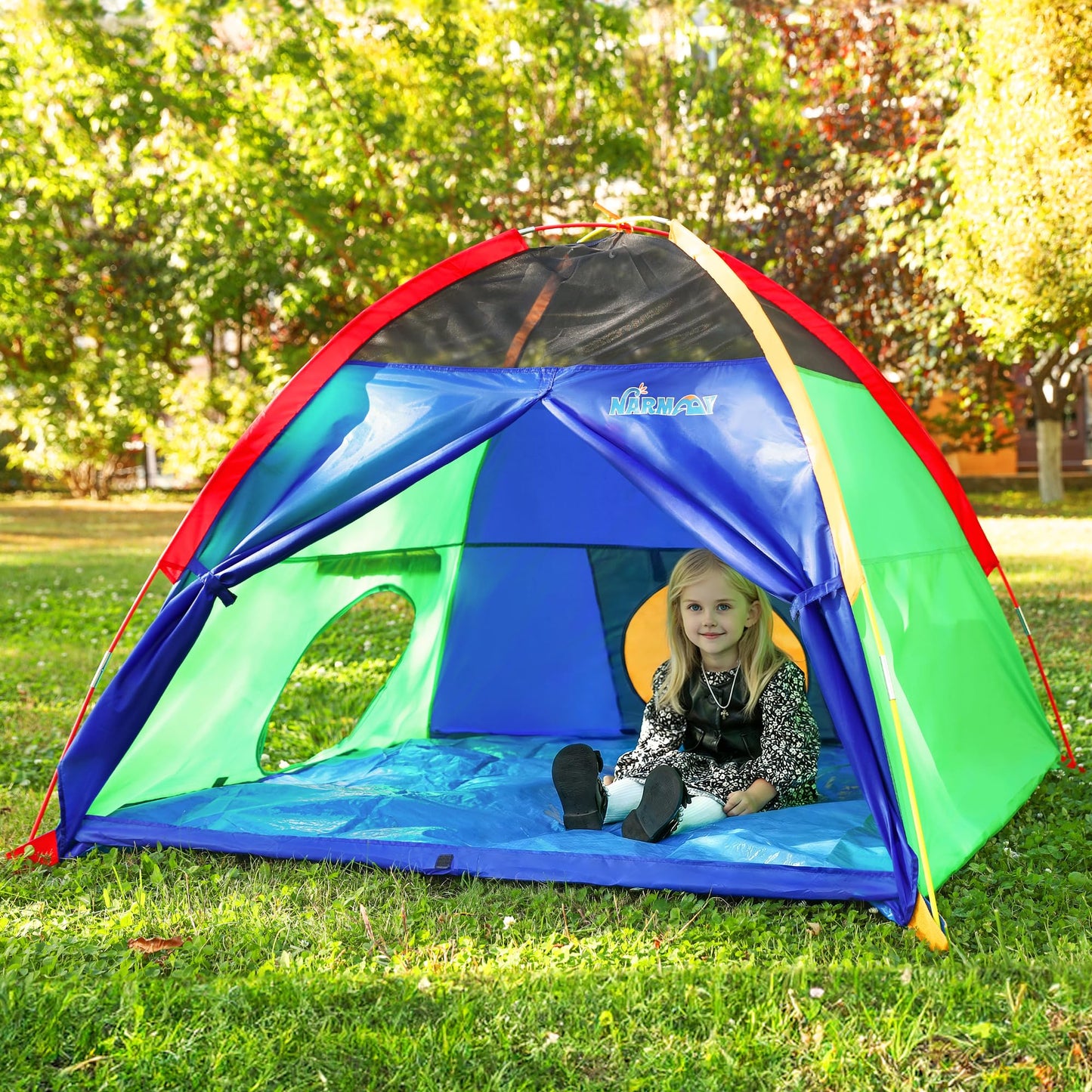 NARMAY Play Tent Easy Fun Dome – 60x60x44in Indoor/Outdoor Kids Tent