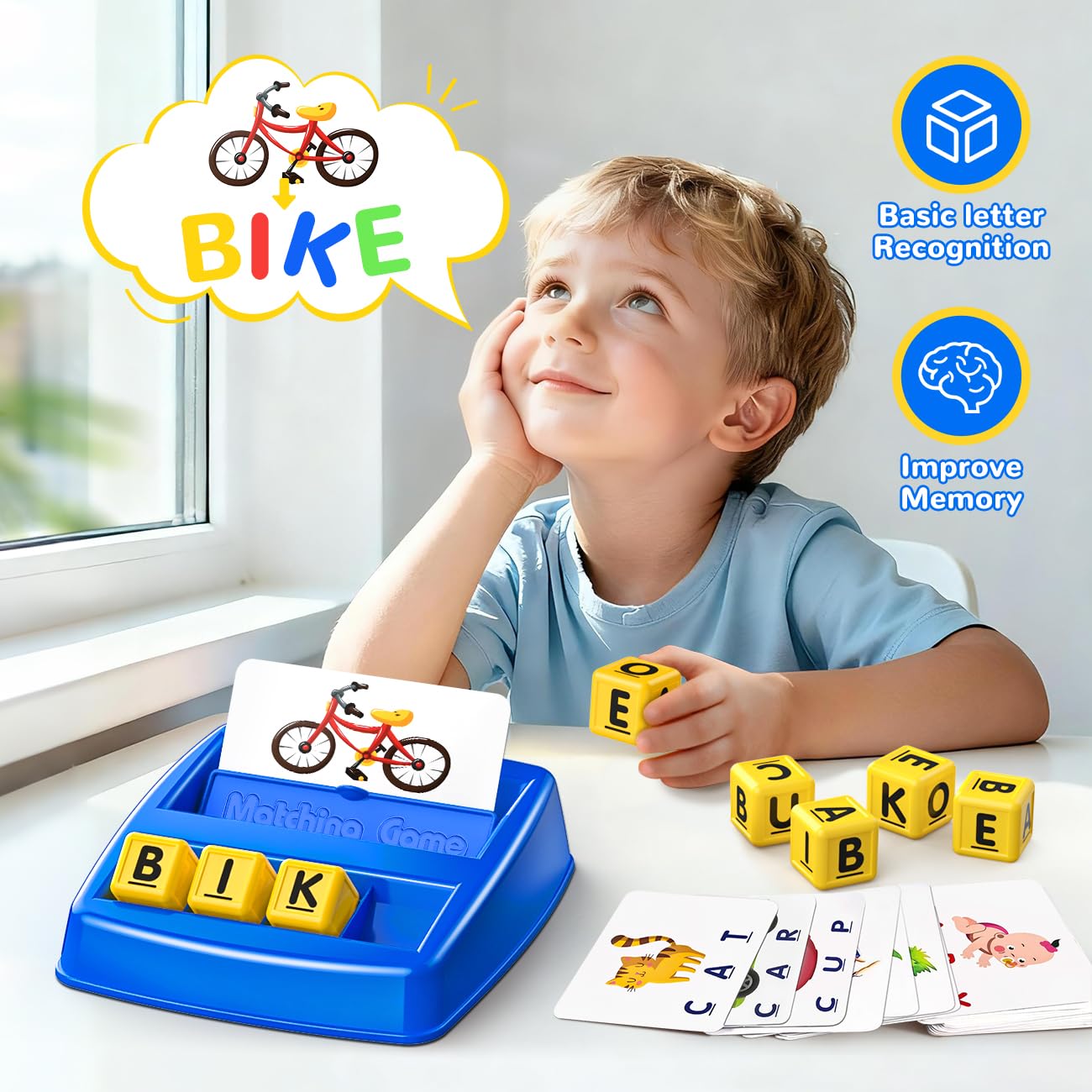 NARRIO Matching Letter Game – Educational Alphabet Learning Toy for 2-8 Years Olds | Preschool ABC Practice