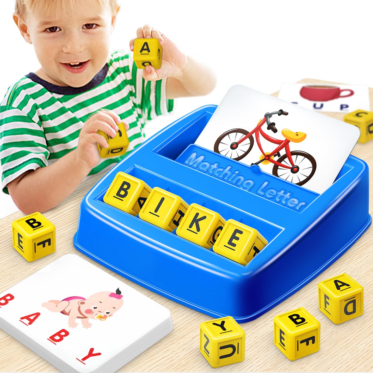 NARRIO Matching Letter Game – Educational Alphabet Learning Toy for 2-8 Years Olds | Preschool ABC Practice