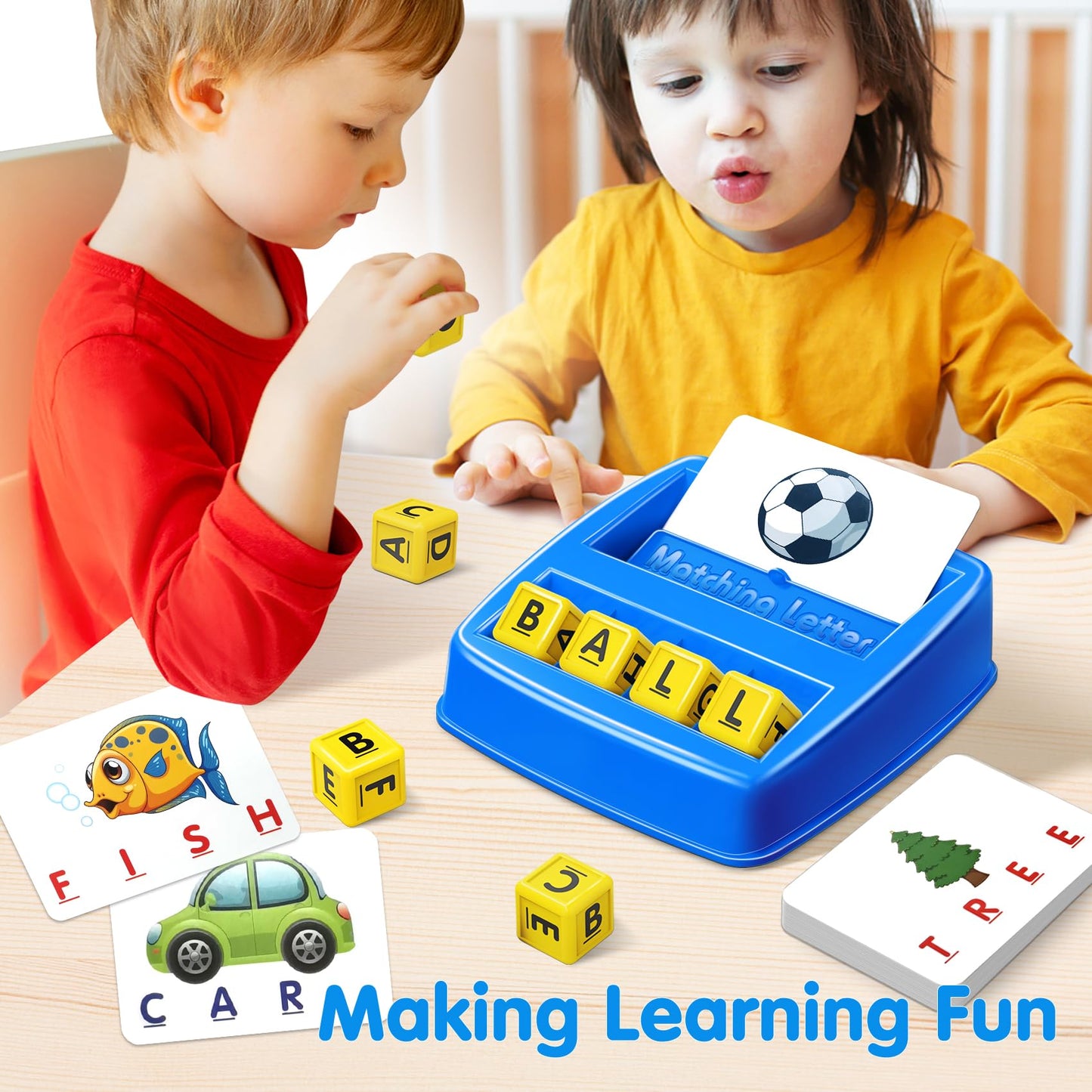 NARRIO Matching Letter Game – Educational Alphabet Learning Toy for 2-8 Years Olds | Preschool ABC Practice