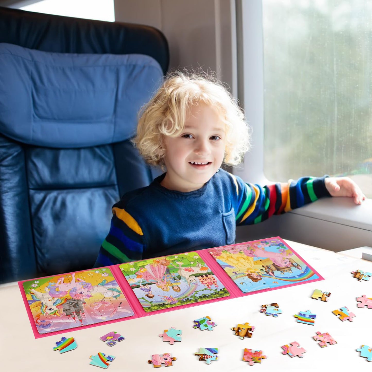 NASHRIO Princess Magnetic Puzzles – 36-Piece Travel Toys for 3-6