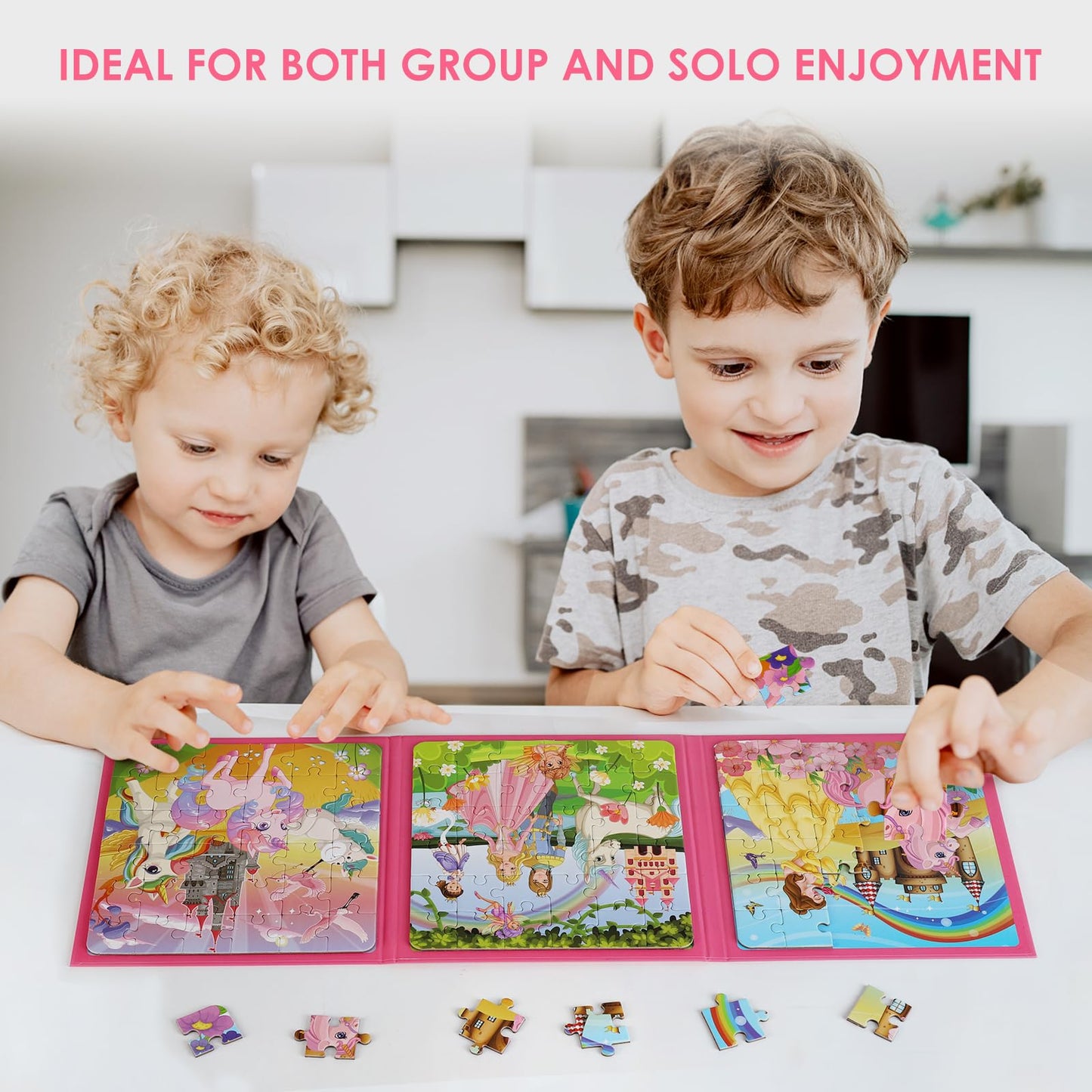 NASHRIO Princess Magnetic Puzzles – 36-Piece Travel Toys for 3-6