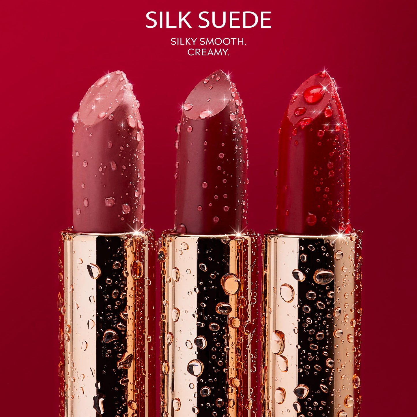 NATASHA MOOR Silk Suede Lipstick – Long-Lasting Hydrating Semi-Matte, Cruelty-Free, Built-In Mirror