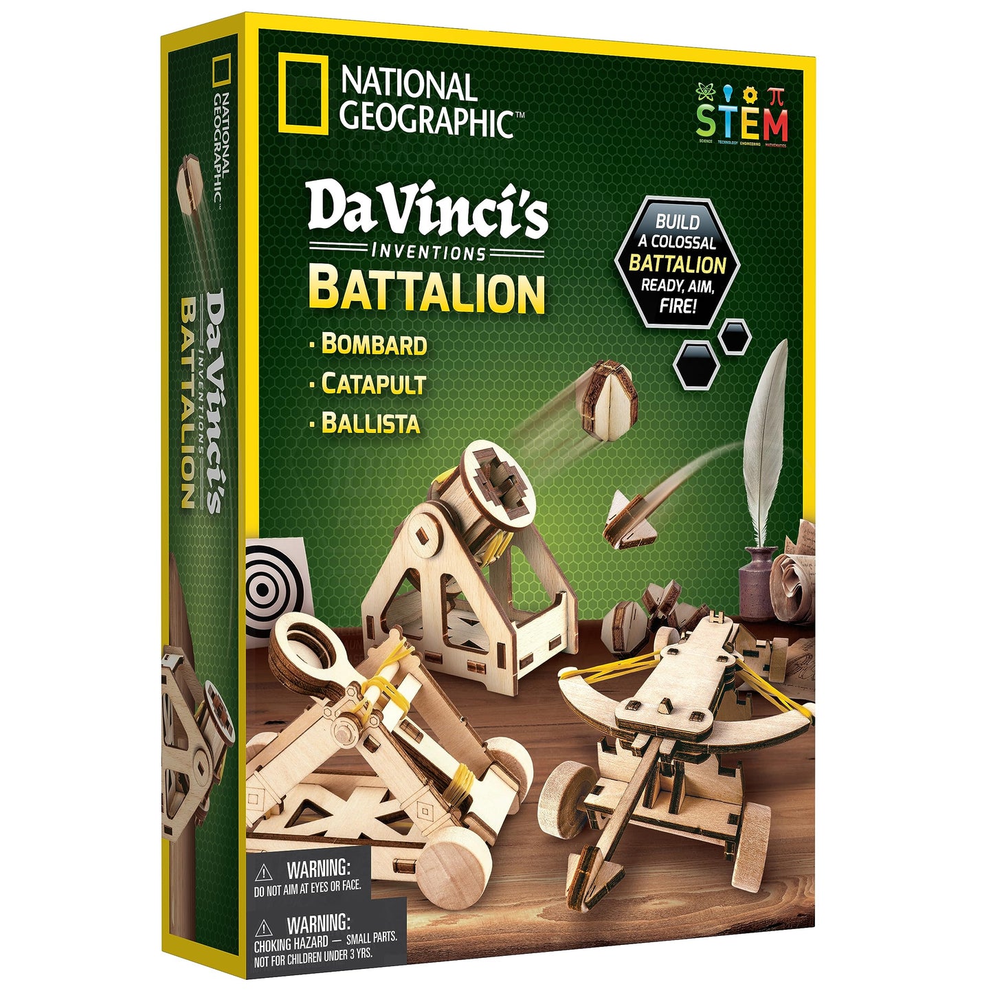 Blue Marble | National Geographic Da Vinci Catapult Kit for Kids – 3-in-1 STEM Building Toy (Amazon Exclusive)