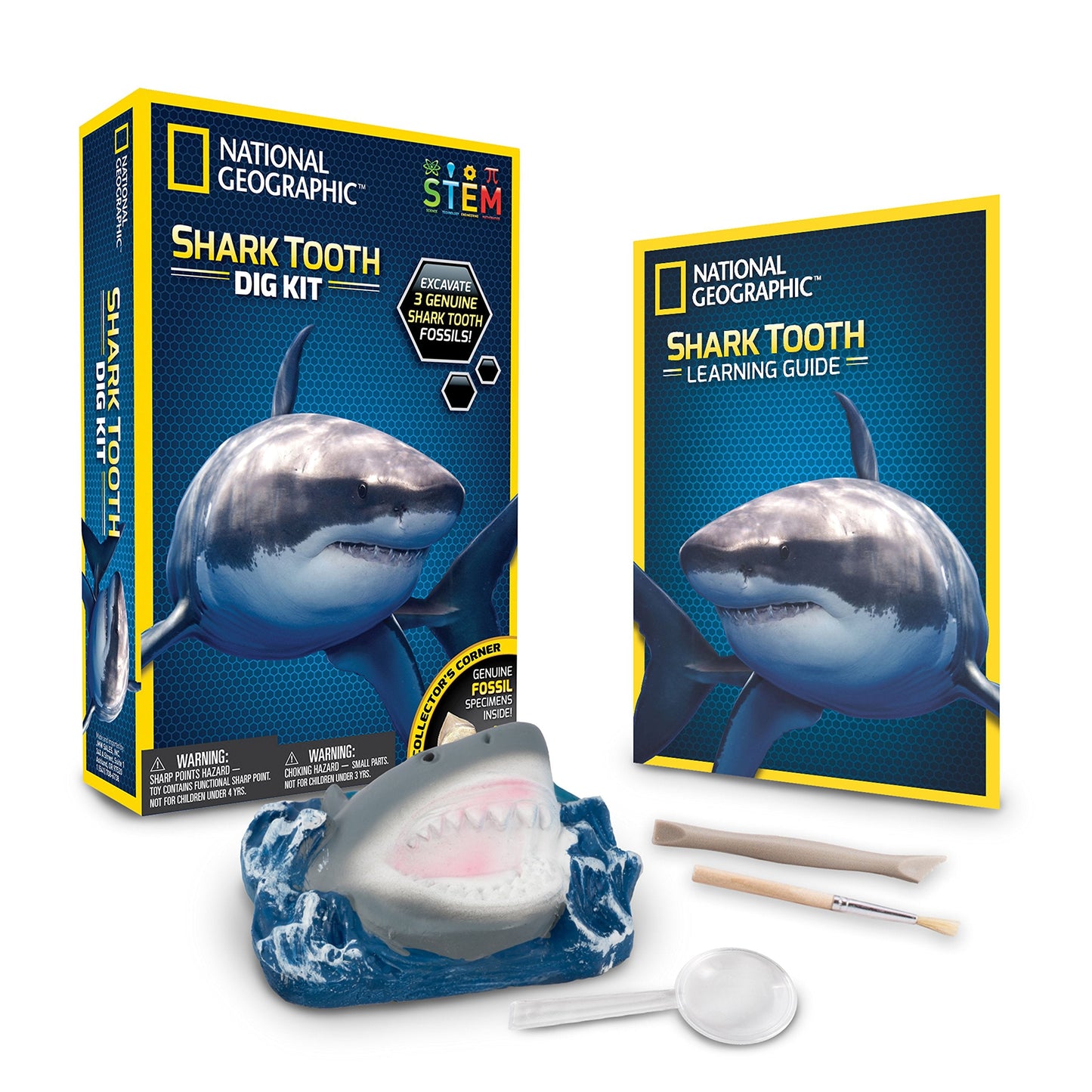 National Geographic Shark Teeth Dig Kit – Fossils, Archaeology & Marine Biology for Kids