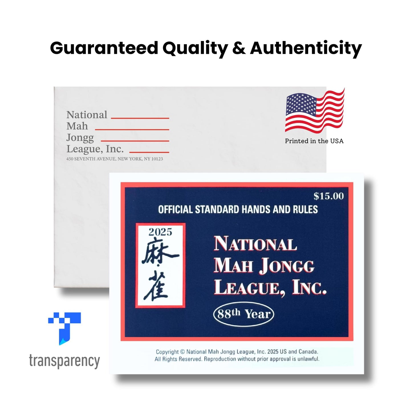National Mah Jongg League 2025 Mahjong Cards Four-Pack – Official Hands & Rules for American Mahjong
