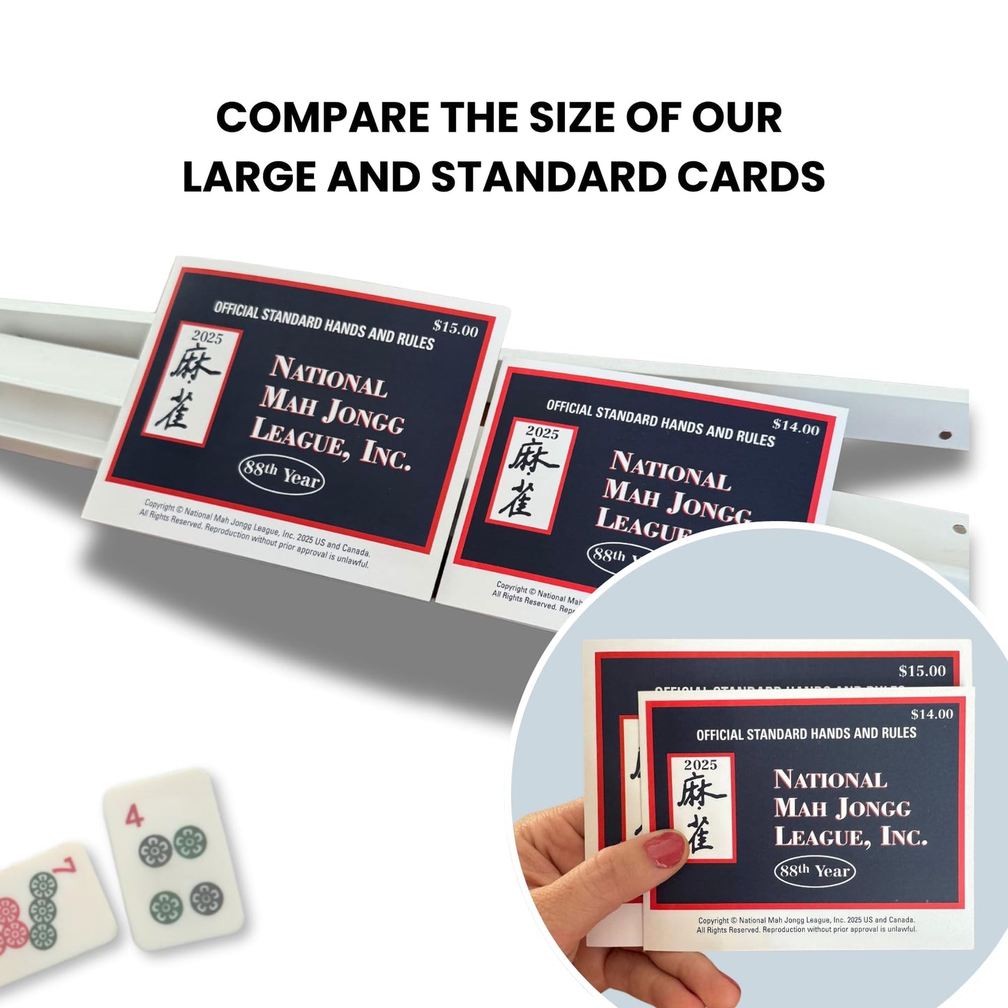 National Mah Jongg League 2025 Mahjong Cards Four-Pack – Official Hands & Rules for American Mahjong