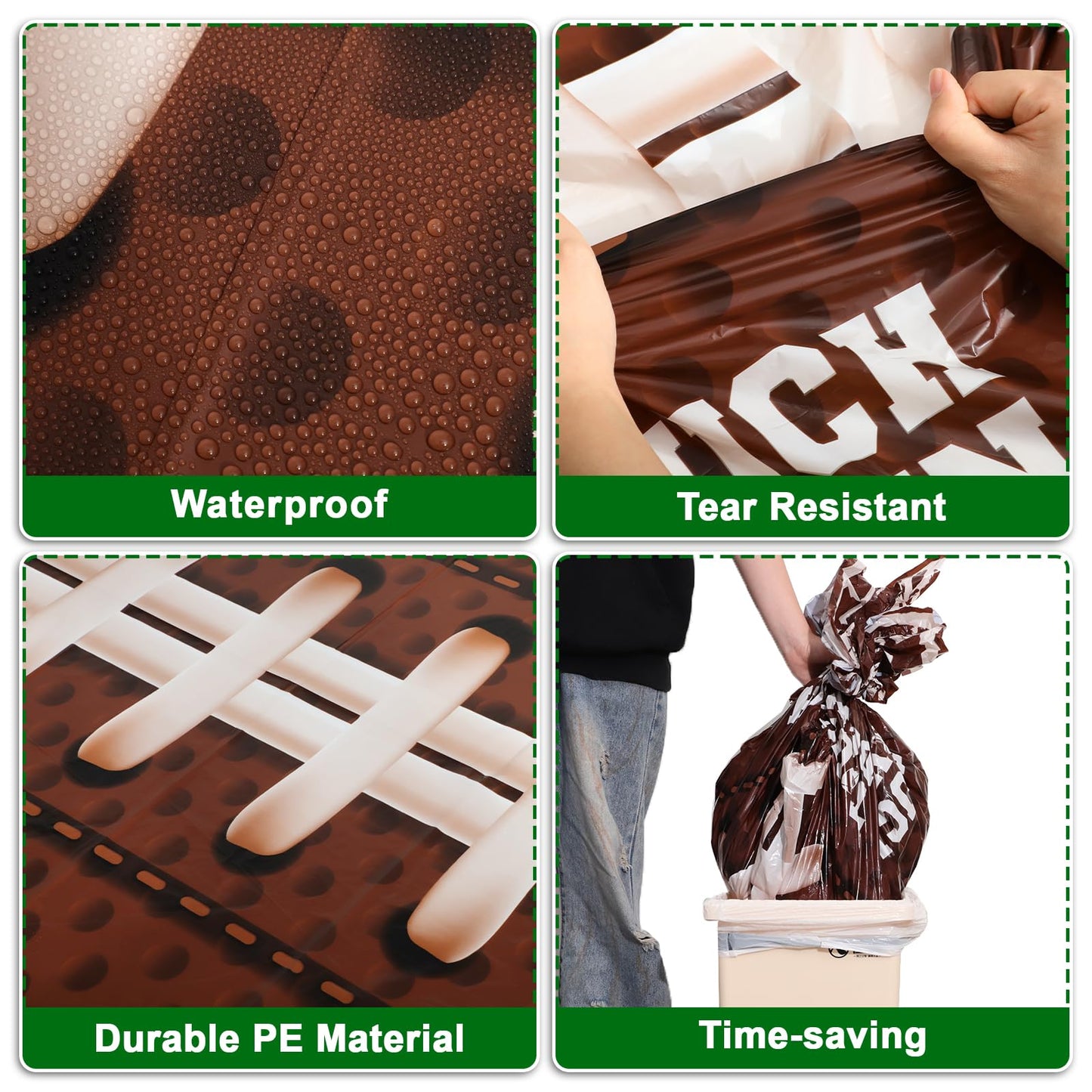 NatNarr 3 Pack Football Tablecloths – 54 x 108 in Disposable Touchdown Table Covers