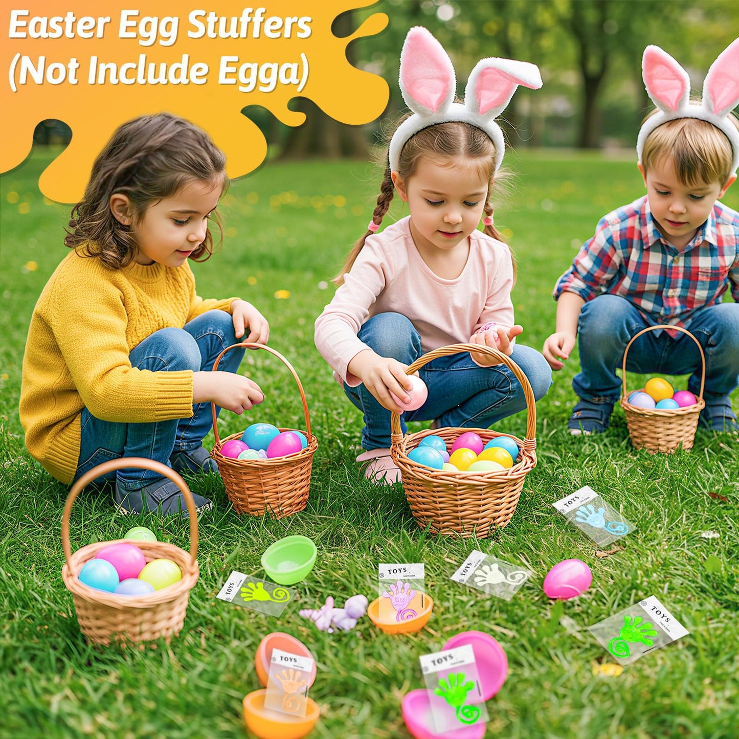 NatNarr 50-Pack Glow-in-the-Dark Sticky Hands – Party Favors & Easter Egg Fillers