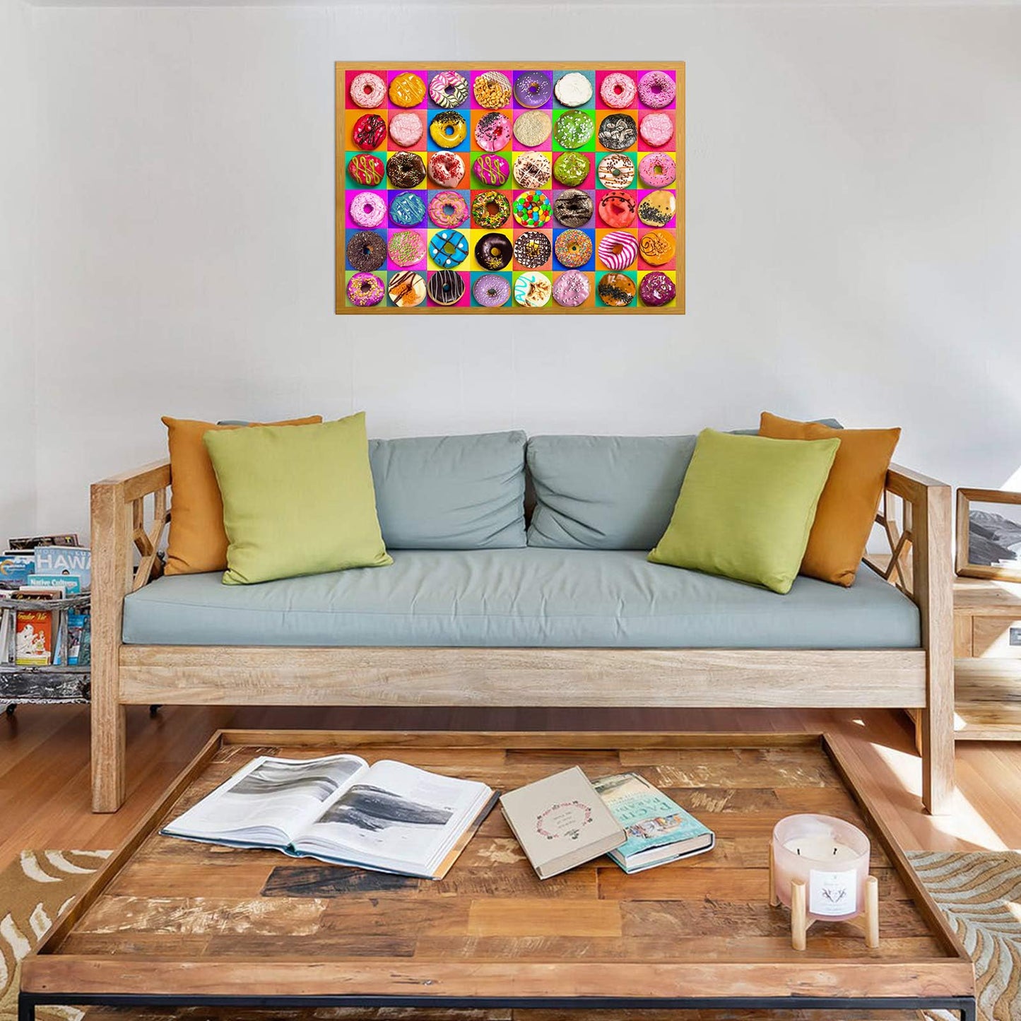 Nattork 1000-Piece Jigsaw Puzzle for Adults & Families – Donuts, Back-Partition Design