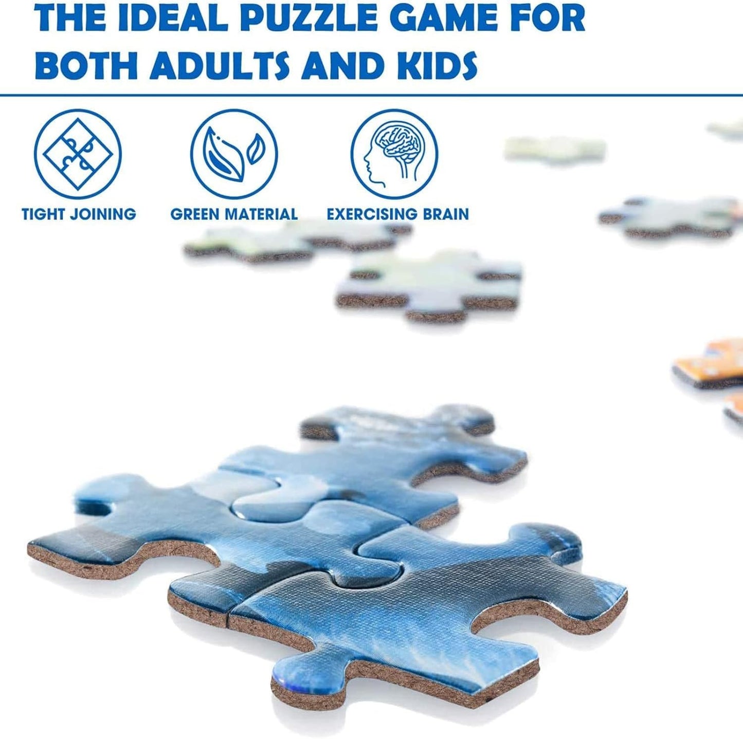 Nattork Jigsaw Puzzles 100 Pieces – Skiing Bunny Theme for Kids & Family | Pieces Fit Together Perfectly