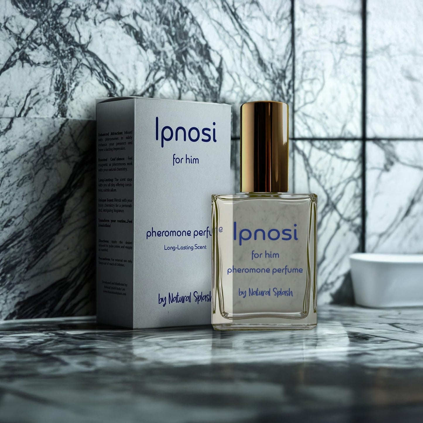 Natural Splash lpnosi For Him Pheromone Perfume – Long-Lasting Fragrance, Natural Essences, 1 fl oz