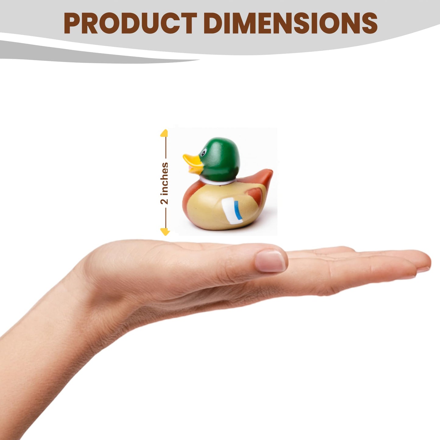 Natural State Novelty Mallard Rubber Duckies – 24 Pack Bath Toys