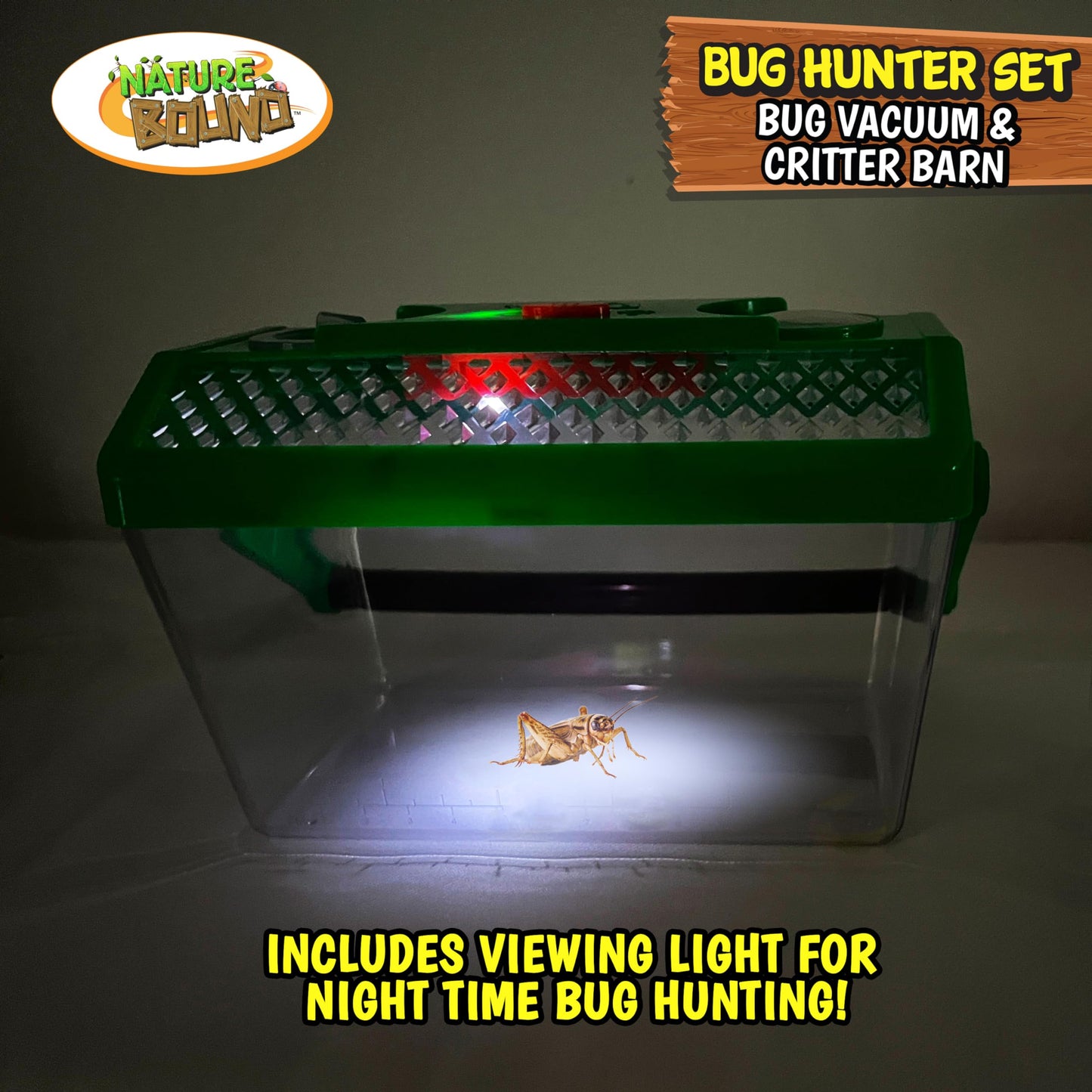 Nature Bound Bug Catcher Toy – Eco-Friendly Bug Vacuum, Capture Core with Magnification, Complete STEM Kit for Kids 3–12