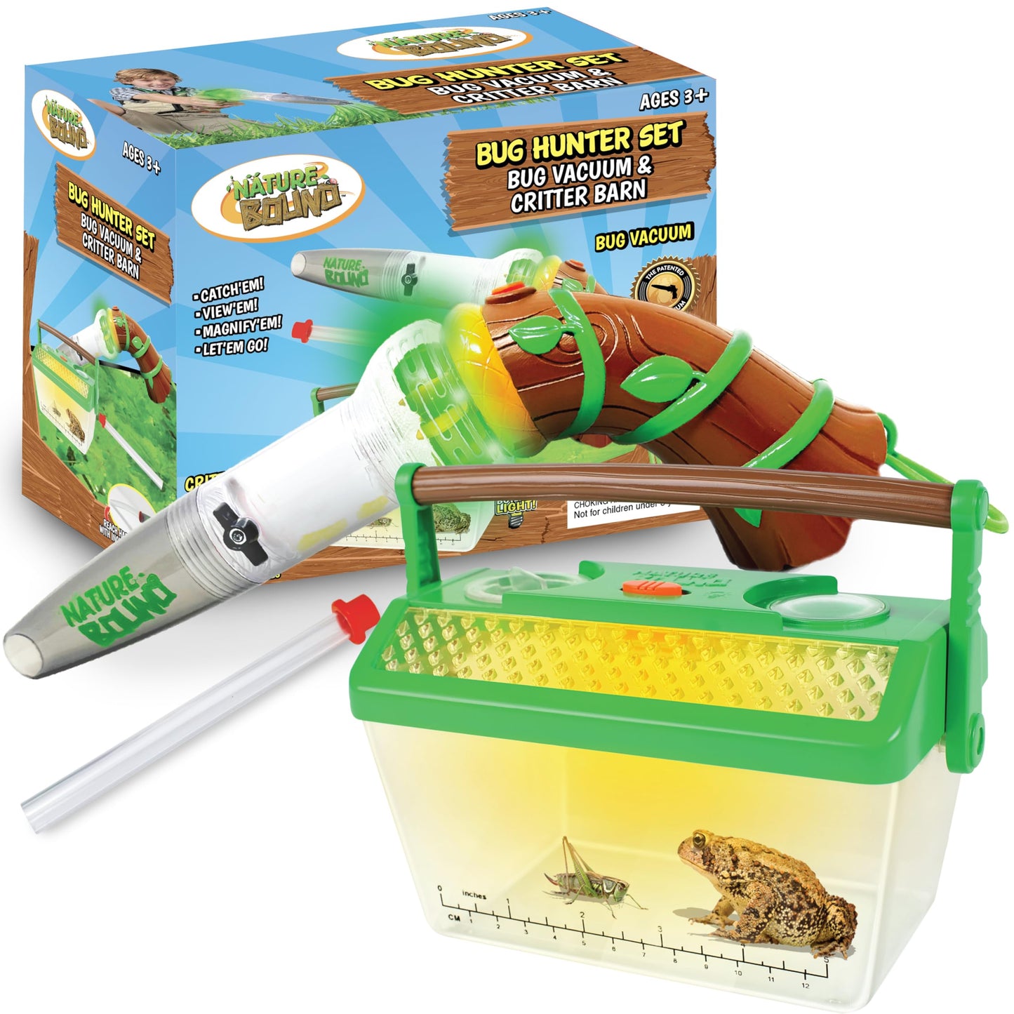 Nature Bound Bug Catcher Toy – Eco-Friendly Bug Vacuum, Capture Core with Magnification, Complete STEM Kit for Kids 3–12