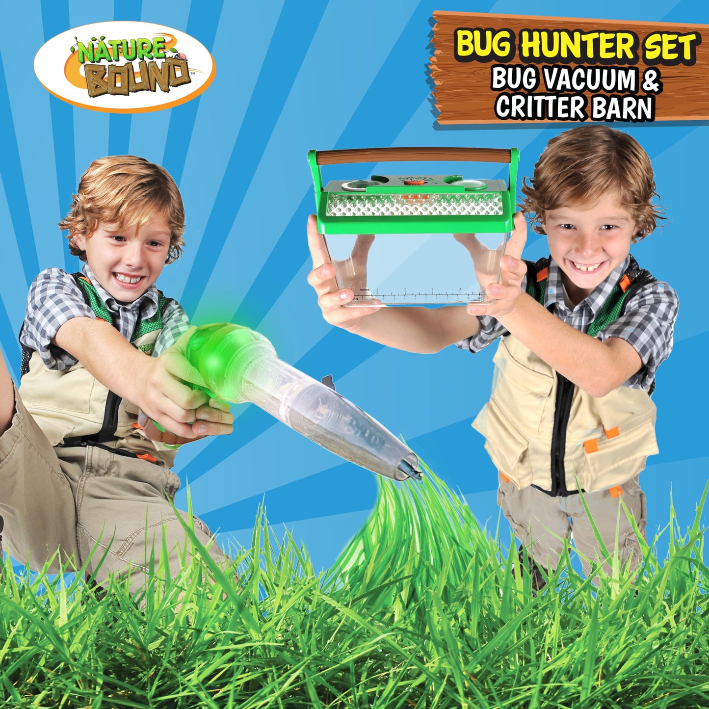 Nature Bound Bug Catcher Toy – Eco-Friendly Bug Vacuum, Capture Core with Magnification, Complete STEM Kit for Kids 3–12
