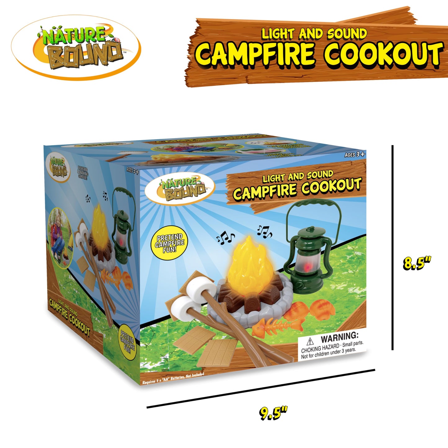 Nature Bound Kids Camping Playset – Light-Up Campfire Toy for Indoor & Outdoor Adventures