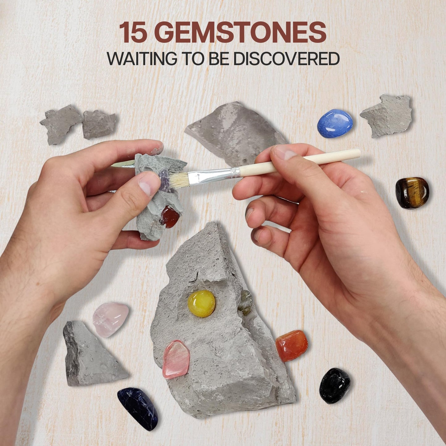 Nature Gear Gemstone Dig Kit — Educational Crystal Excavation for Kids