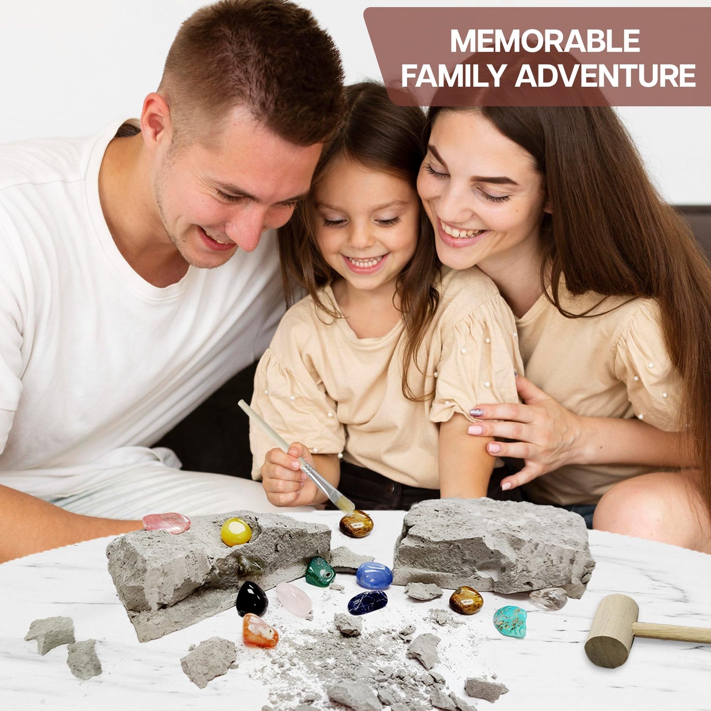 Nature Gear Gemstone Dig Kit — Educational Crystal Excavation for Kids