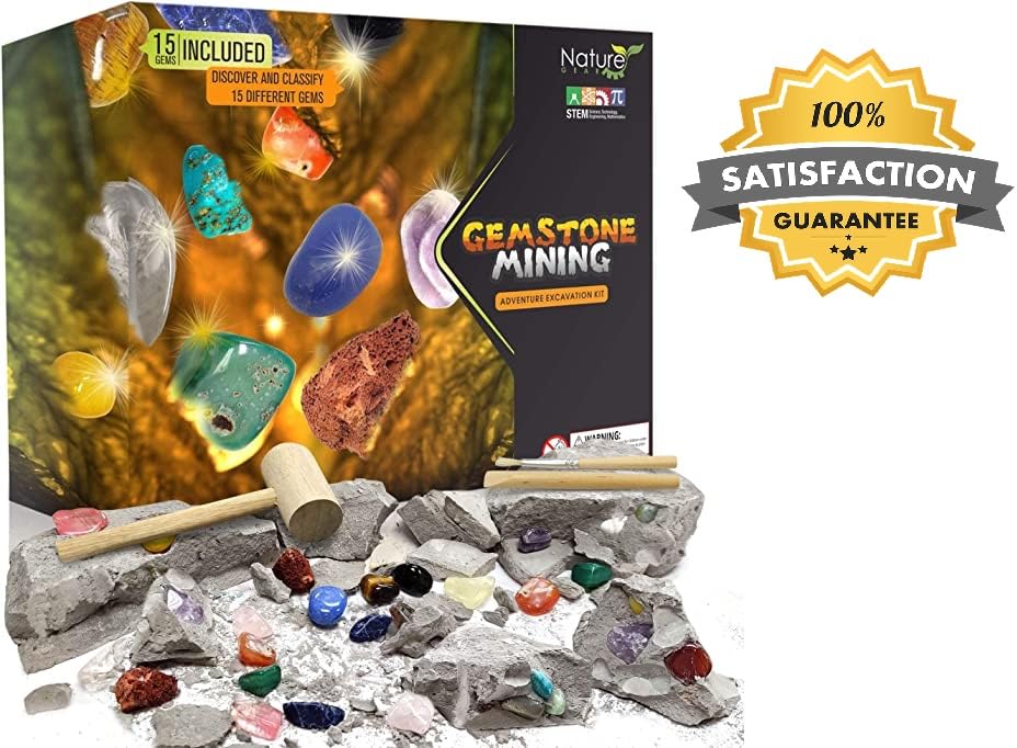 Nature Gear Gemstone Dig Kit — Educational Crystal Excavation for Kids