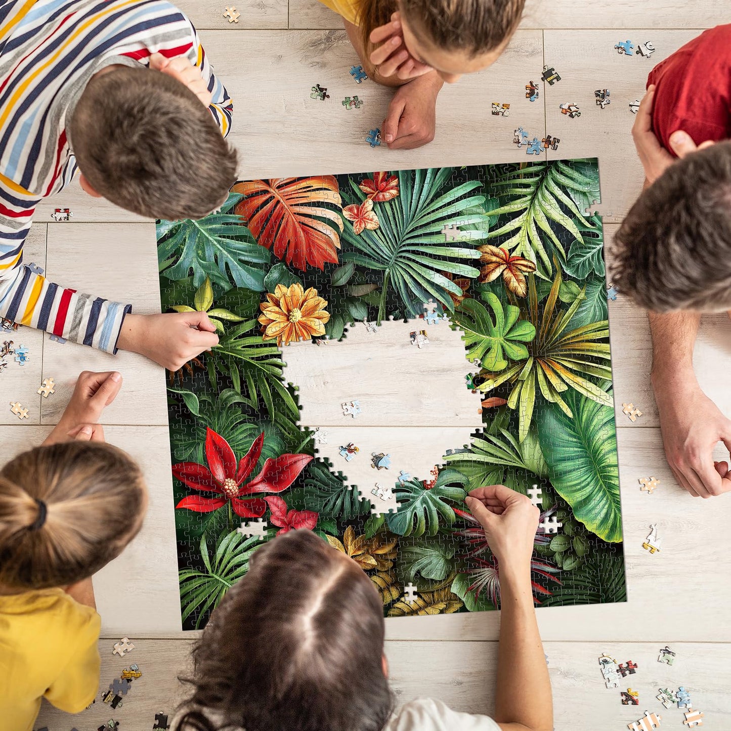 Naturelish 1000-Piece Jigsaw Puzzle – Green Nature Plant (24x24 in)