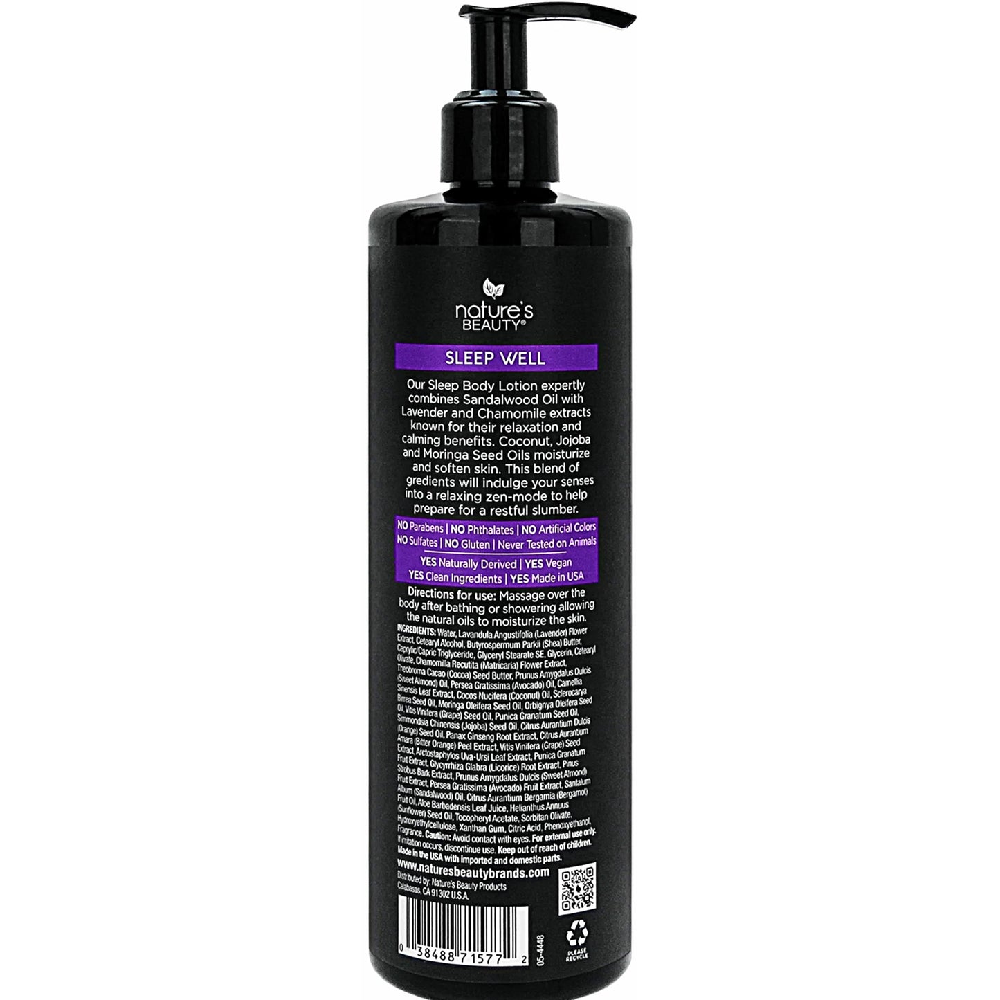 Nature's Beauty Lavender Chamomile Sleep Body Wash – 2 Pack, Gentle Cleanser for Dry Skin