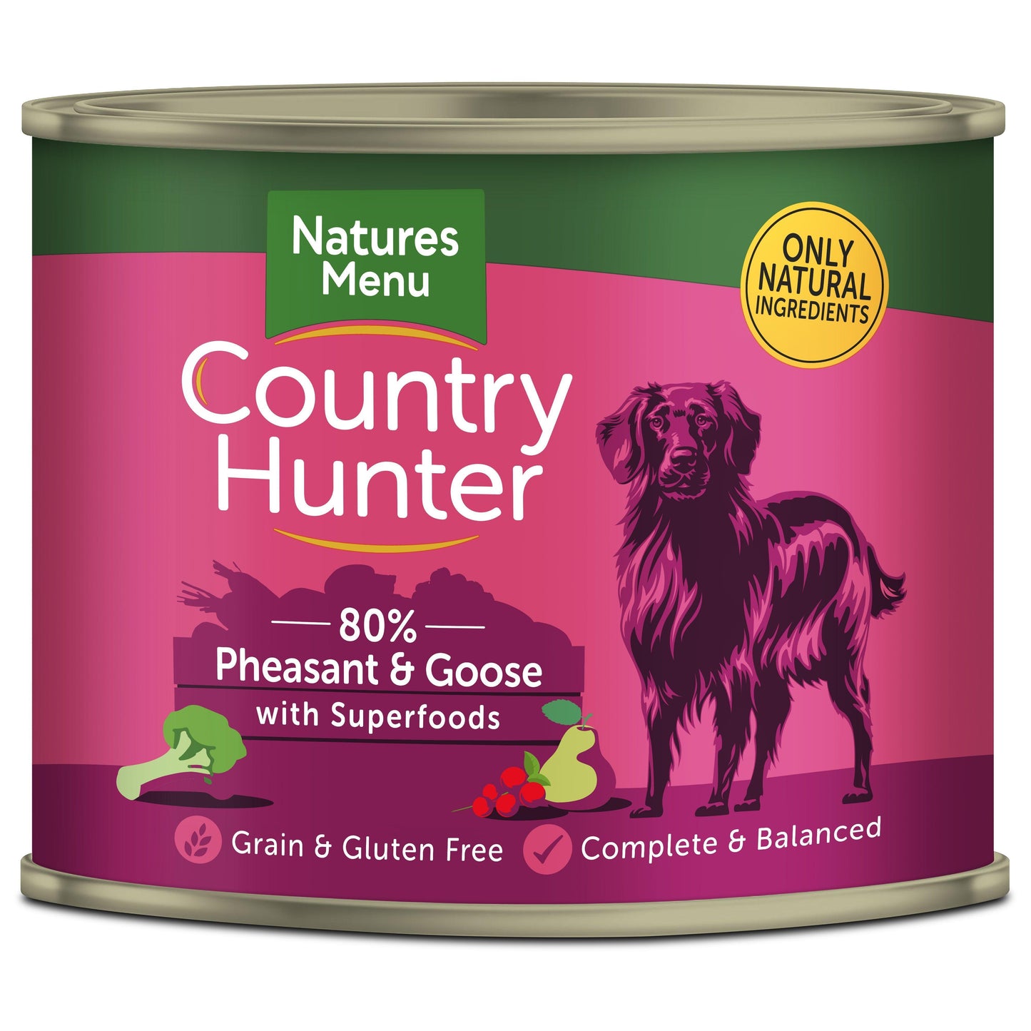 Natures Menu Ctry Hunter Dog Tins Pheasant &Goose 6x600g