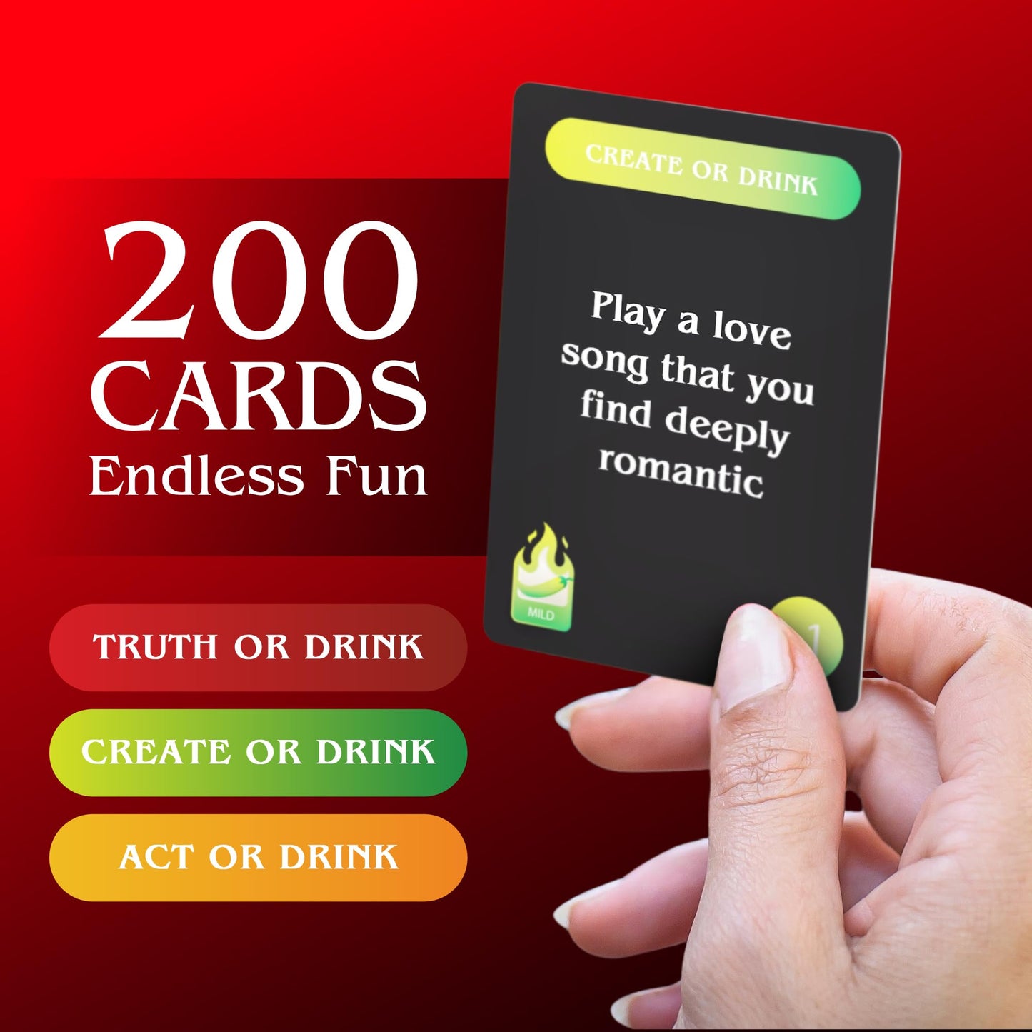 Naughty Couples Game – 200-Card Spicy Drinking Card Game for Adults