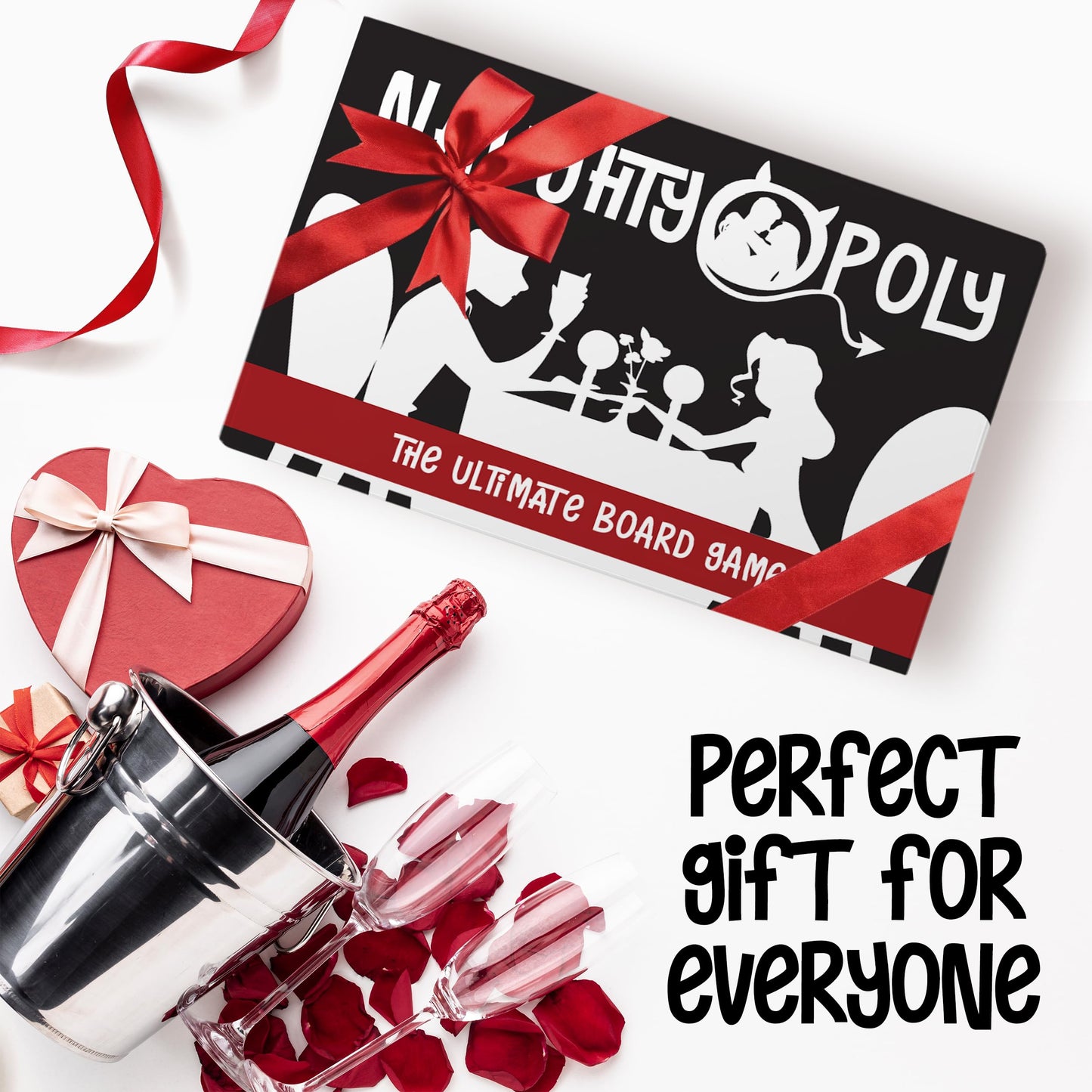 Naughty Tower Naughtyopoly Board Game – 100+ Couple Prompts & Fun Challenges