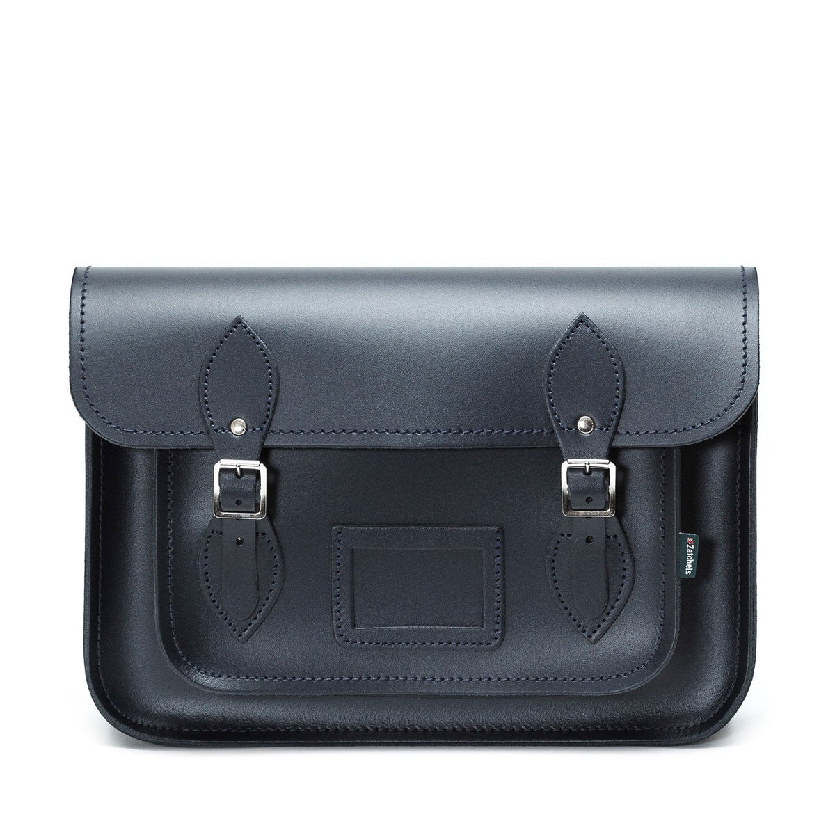 Handmade Leather Satchel - Navy Blue