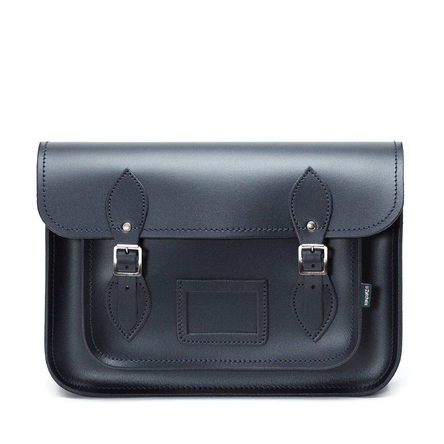 Handmade Leather Satchel - Navy Blue
